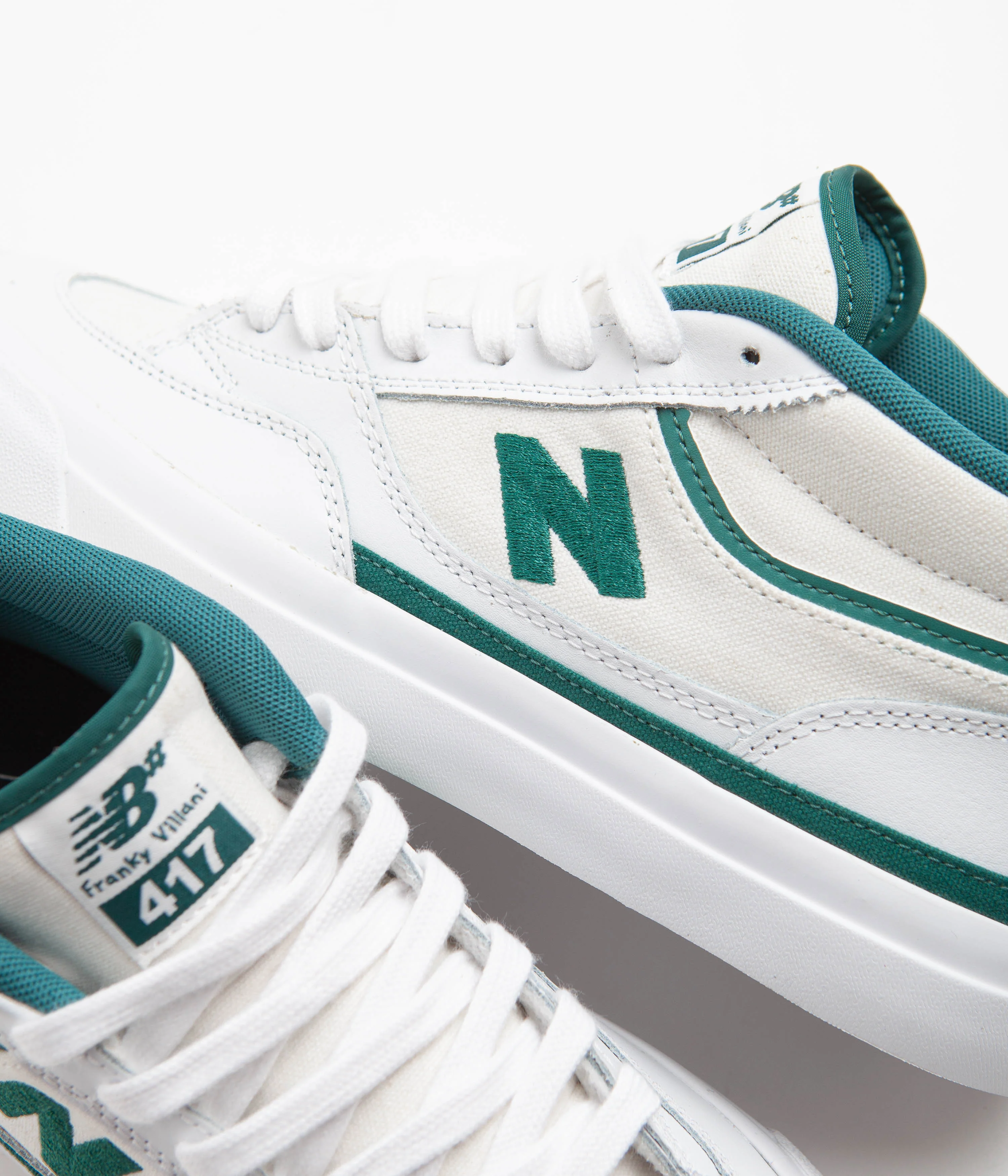 New Balance Numeric 417 Franky Villani Shoes - White / Green - Image 3