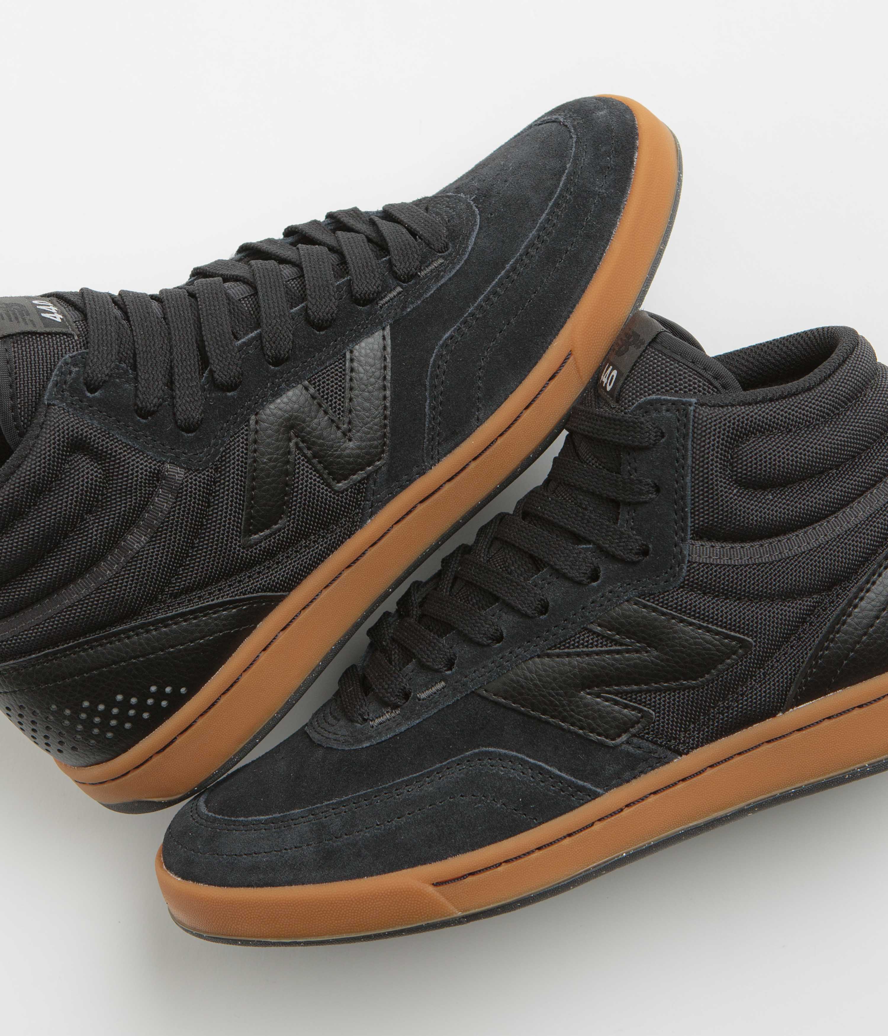 New Balance Numeric 440 Hi Shoes - Black / Black / Gum - Image 3