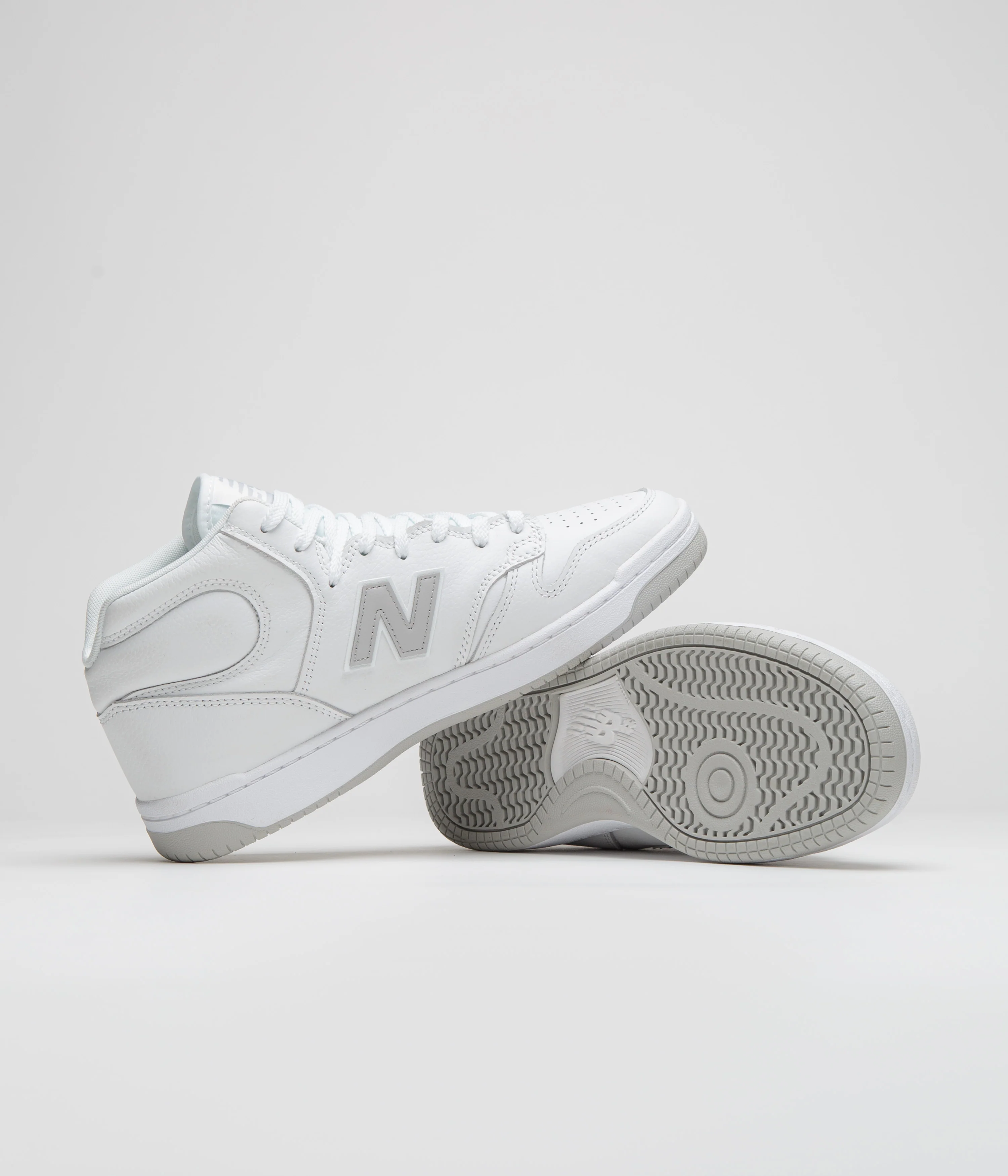 New Balance Numeric 480 Hi Shoes - White / Grey - Image 5