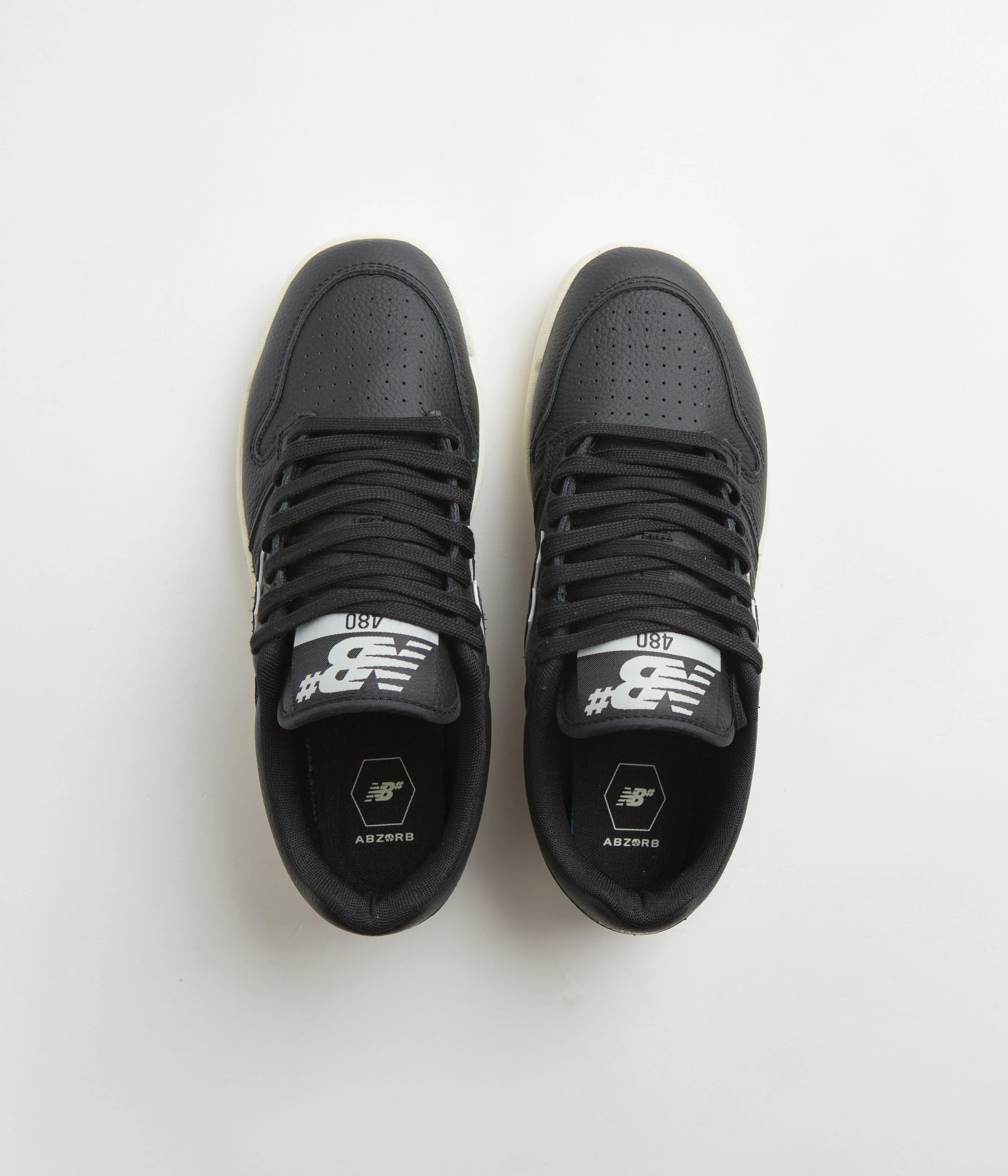 New Balance Numeric 480 Shoes - Black / Sea Salt - Image 7