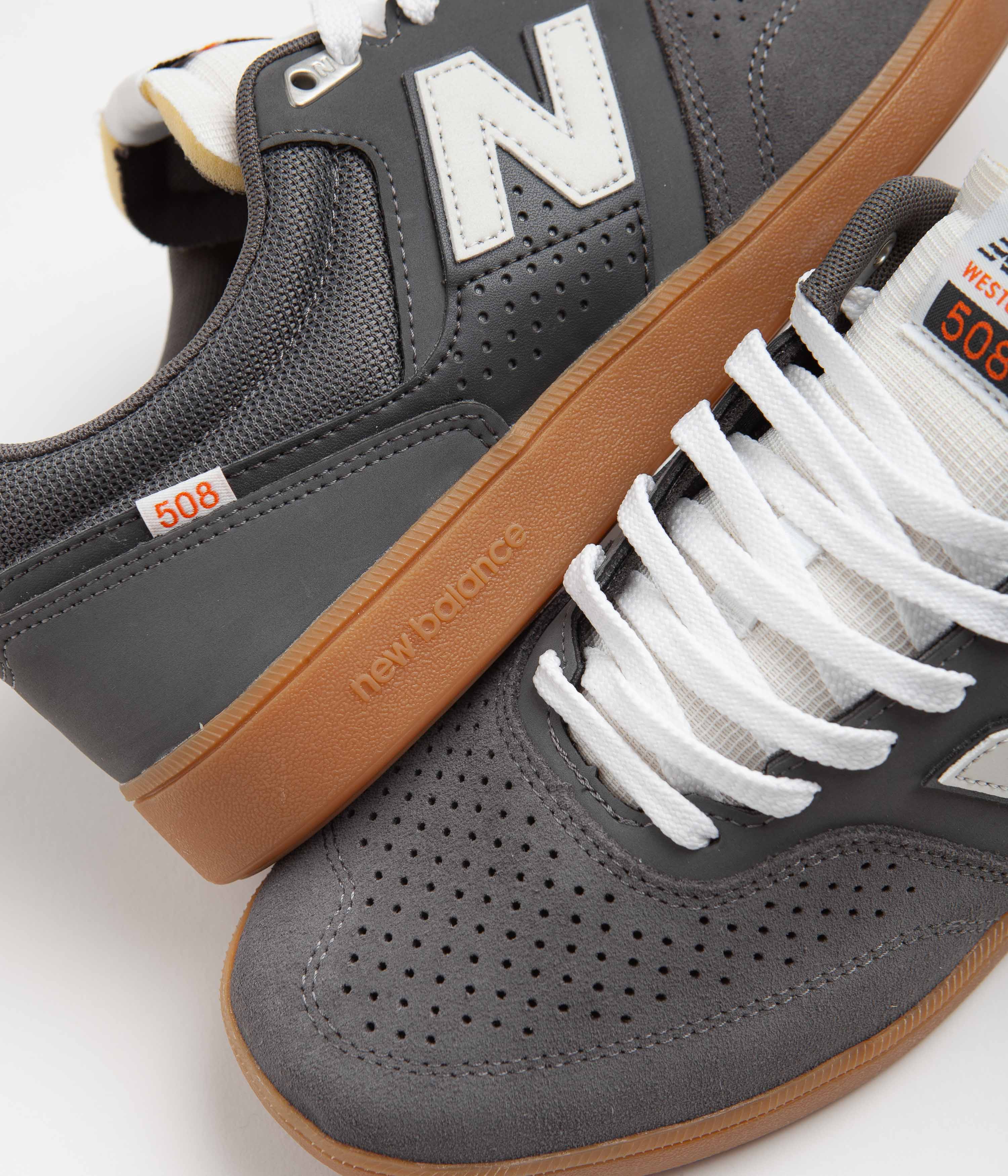 New Balance Numeric 508 Brandon Westgate Shoes - Grey / White - Image 3