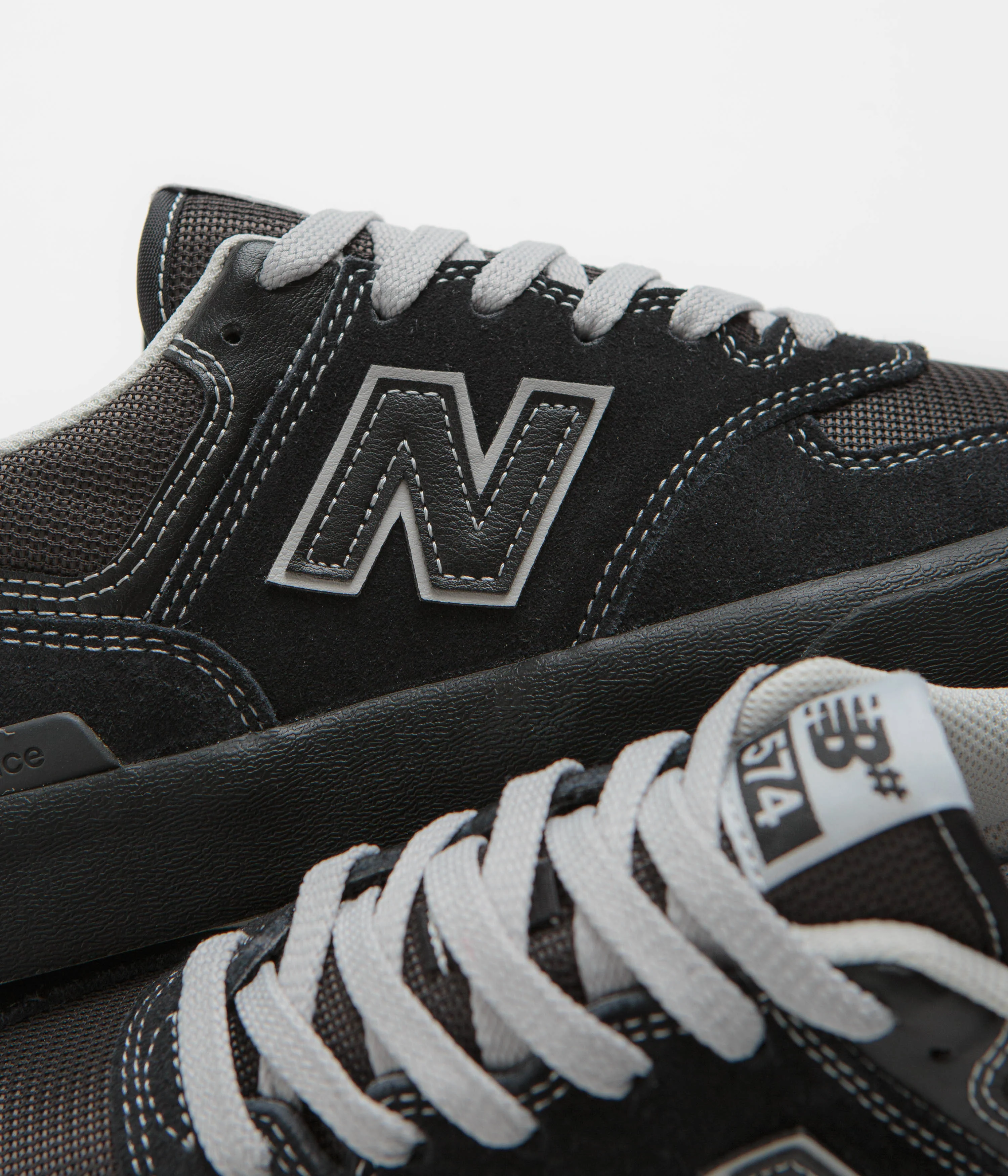 New Balance Numeric 574 Shoes - Black - Image 3