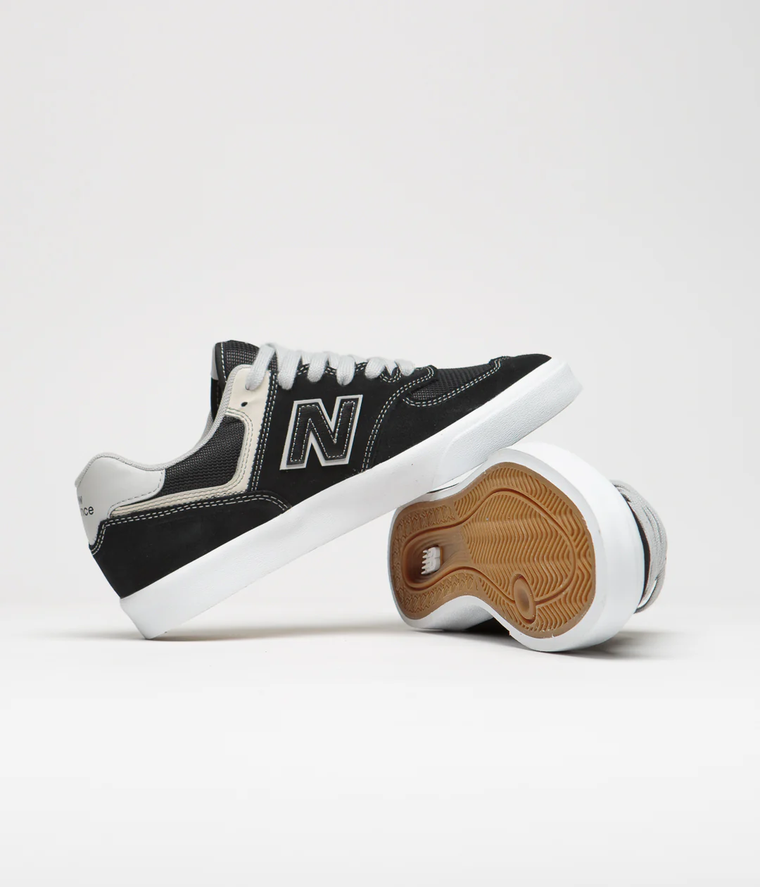 New Balance Numeric 574 Shoes - Black / Grey - Image 5