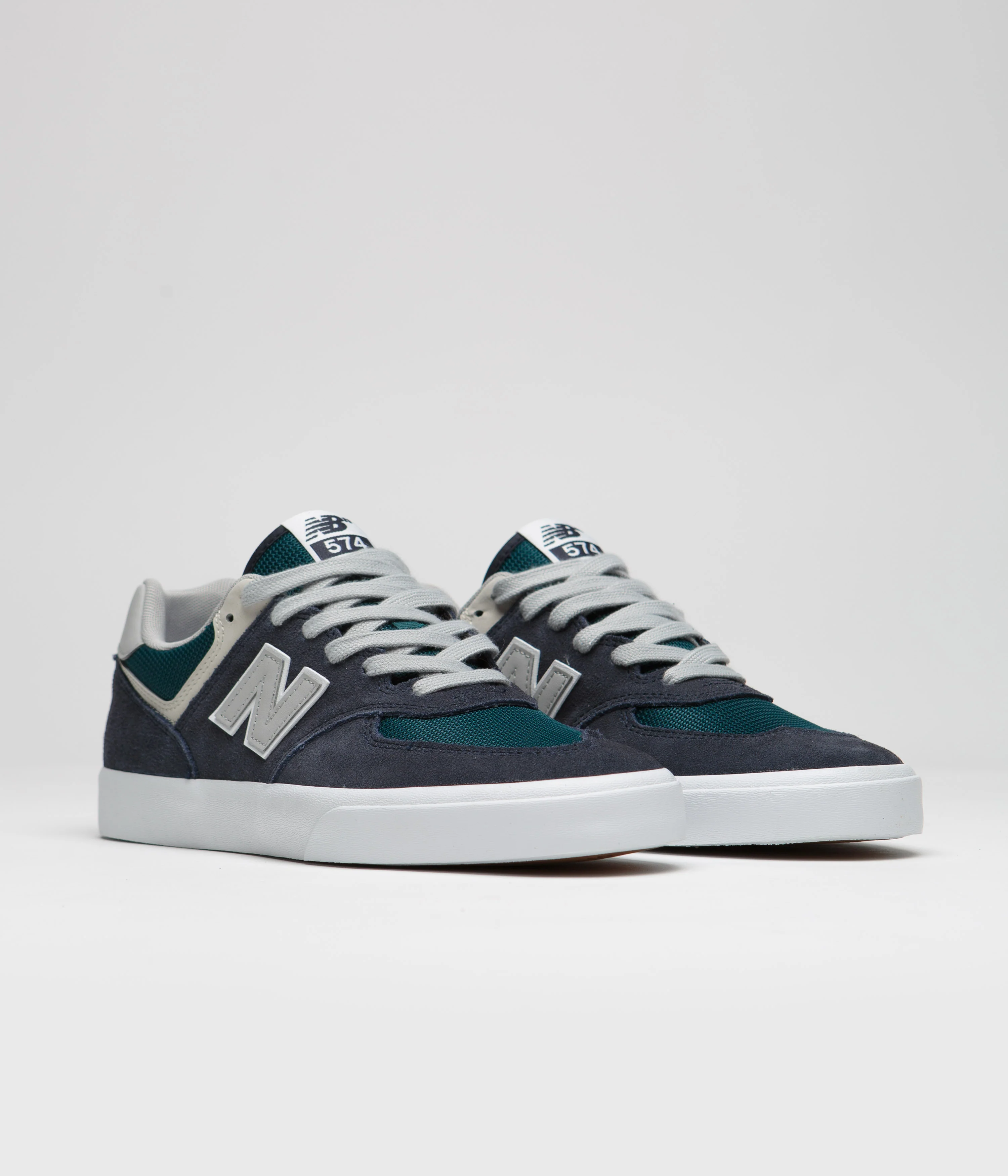 New Balance Numeric 574 Shoes - Navy / Grey - Image 2