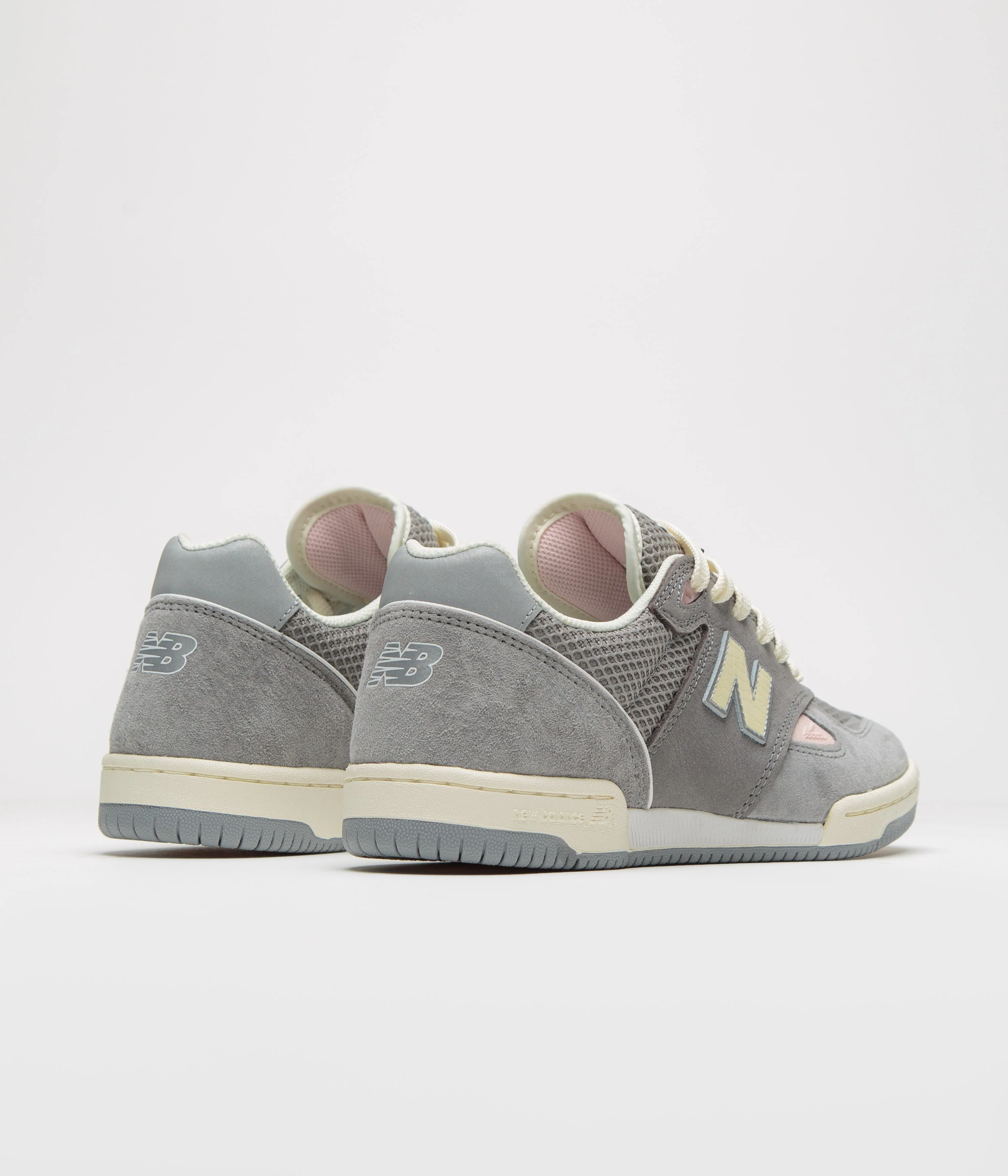 New Balance Numeric x Lost Art 600 Shoes - Sea Salt / Grey - Image 4