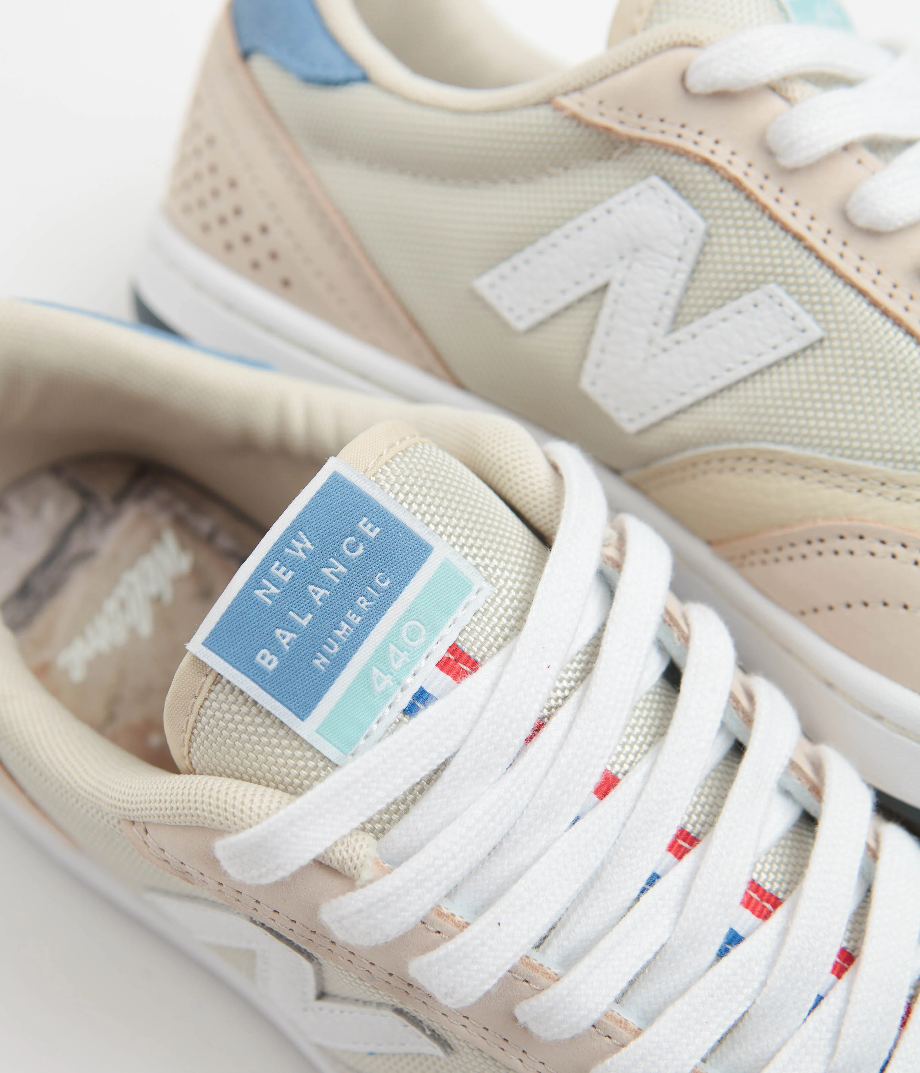 New Balance Numeric x Welcome 440 Shoes - Sea Salt / Red - Image 3