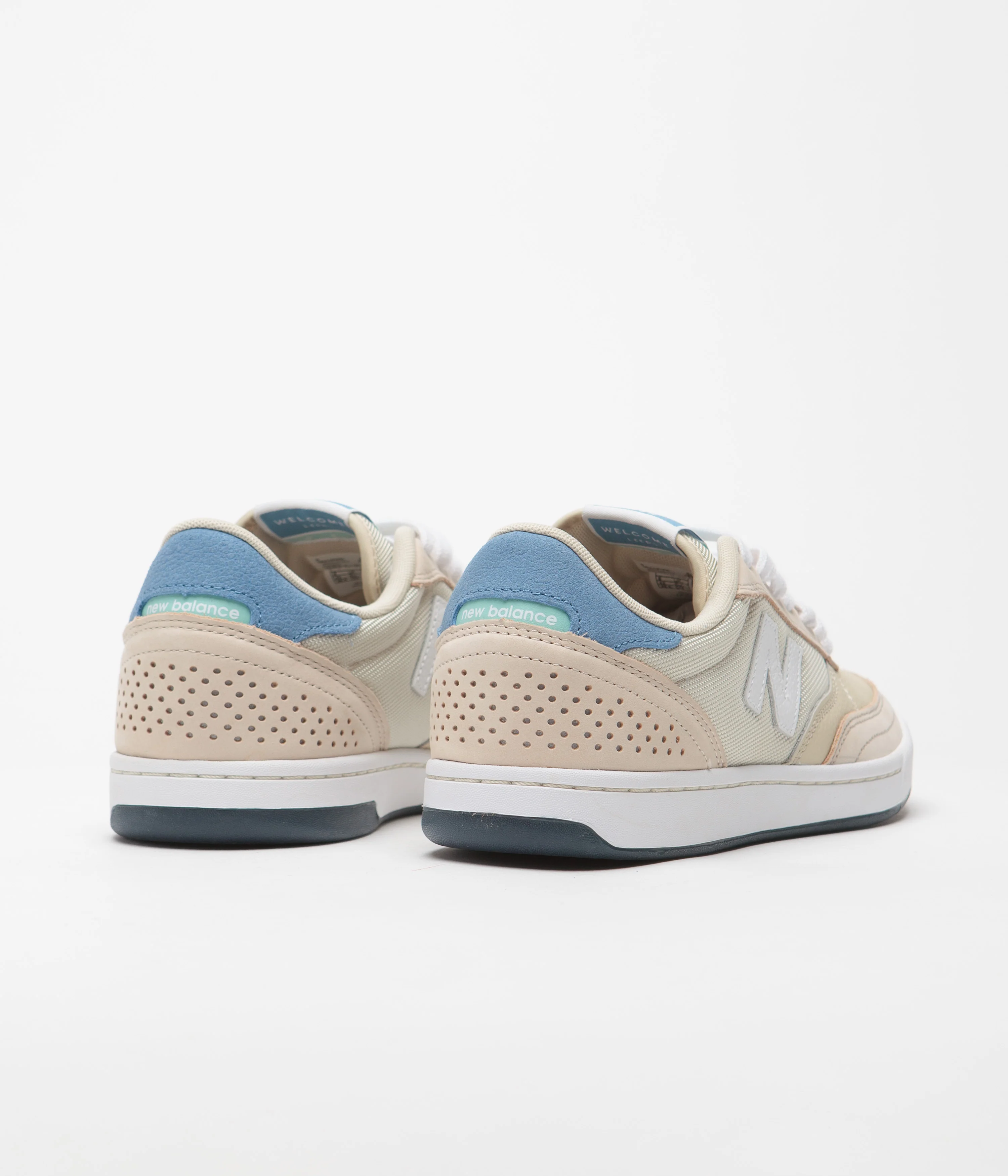 New Balance Numeric x Welcome 440 Shoes - Sea Salt / Red - Image 4