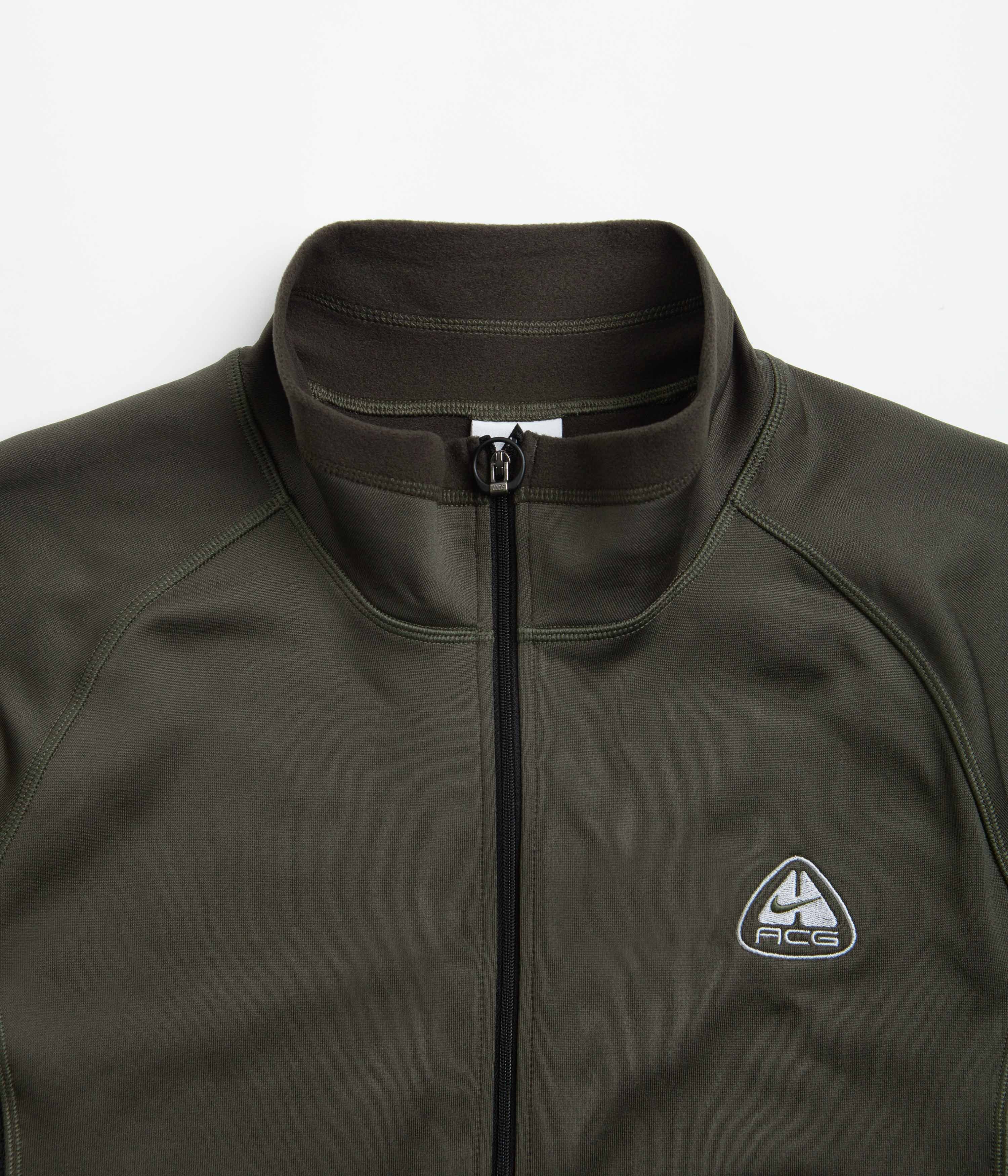 Nike ACG Oregon Series Polartec Zip Sweatshirt - Cargo Khaki / Black / Wolf Grey - Image 4