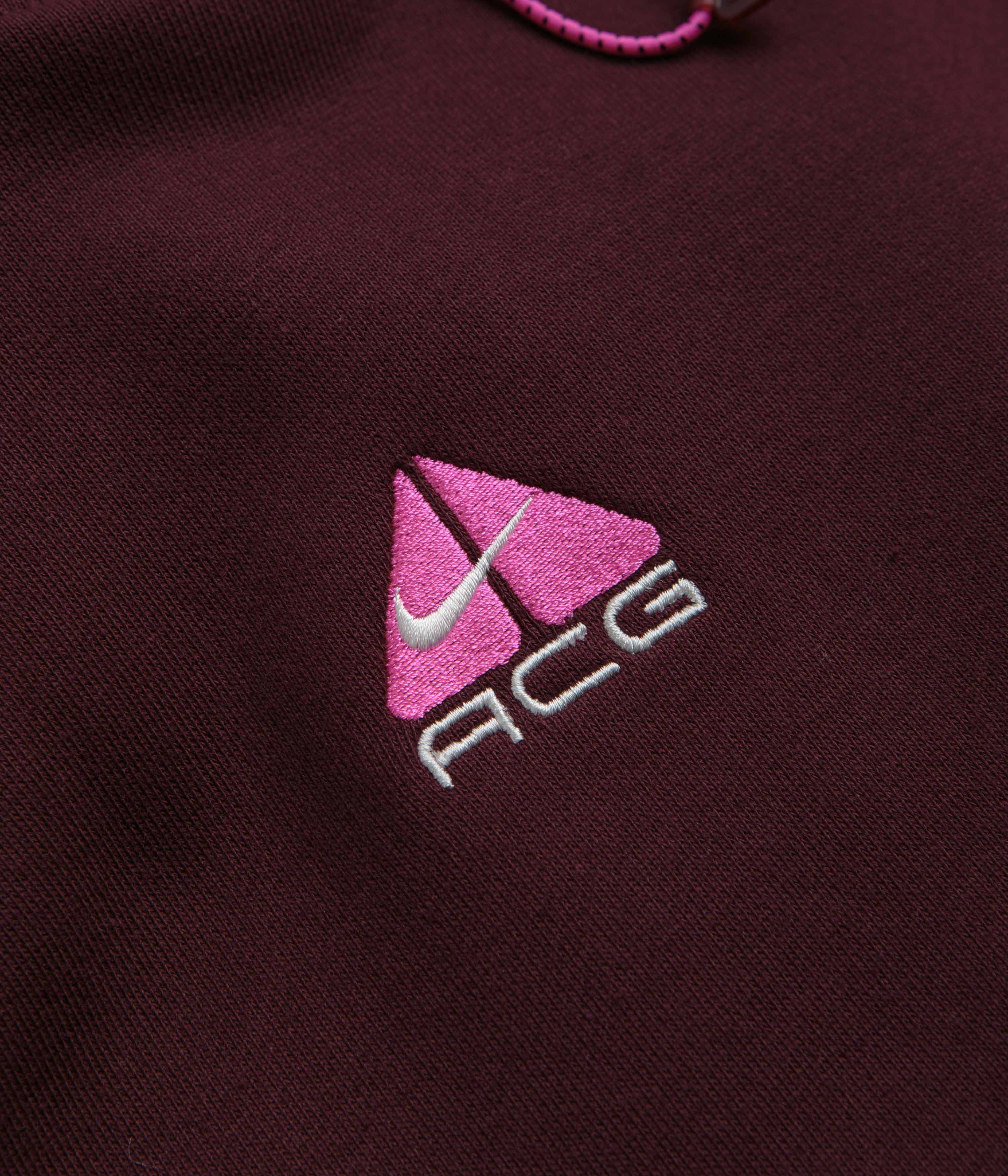 Nike ACG Therma-FIT Fleece Hoodie - Burgundy Crush / Summit White - Image 3