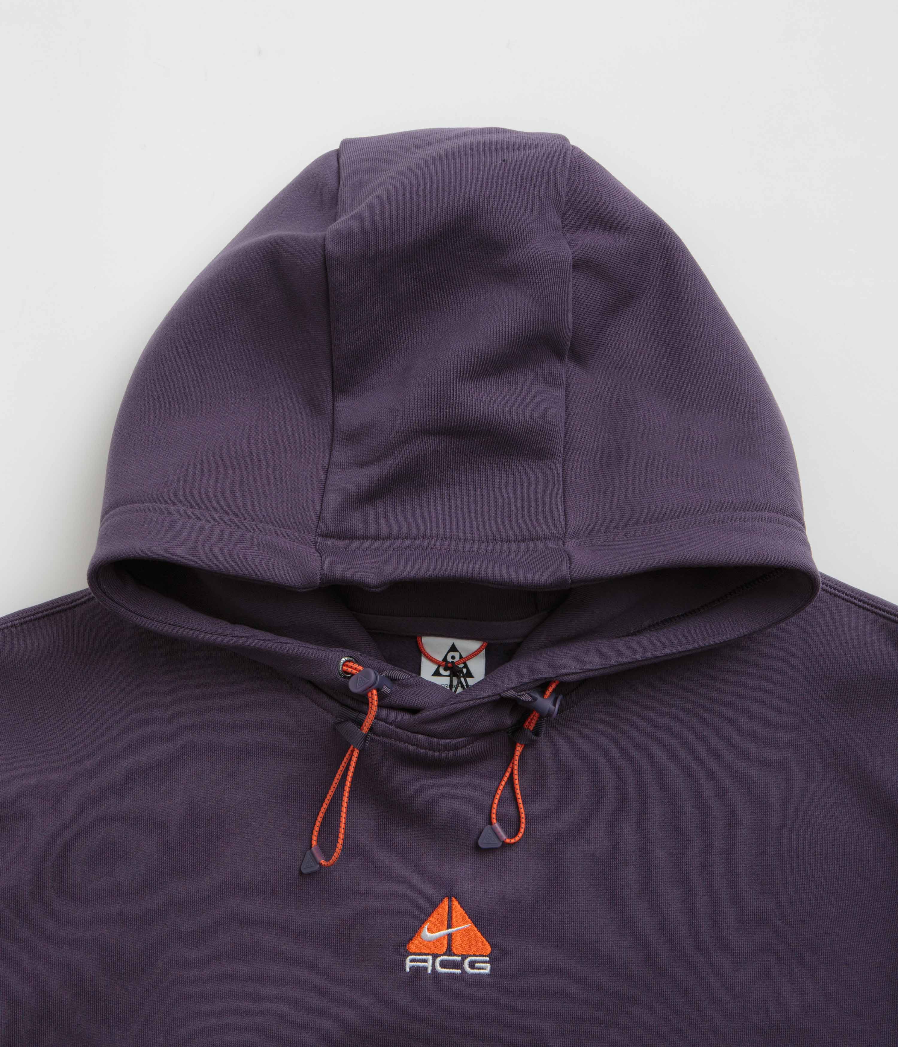 Nike ACG Therma-FIT Fleece Hoodie - Dark Raisin / Summit White - Image 4