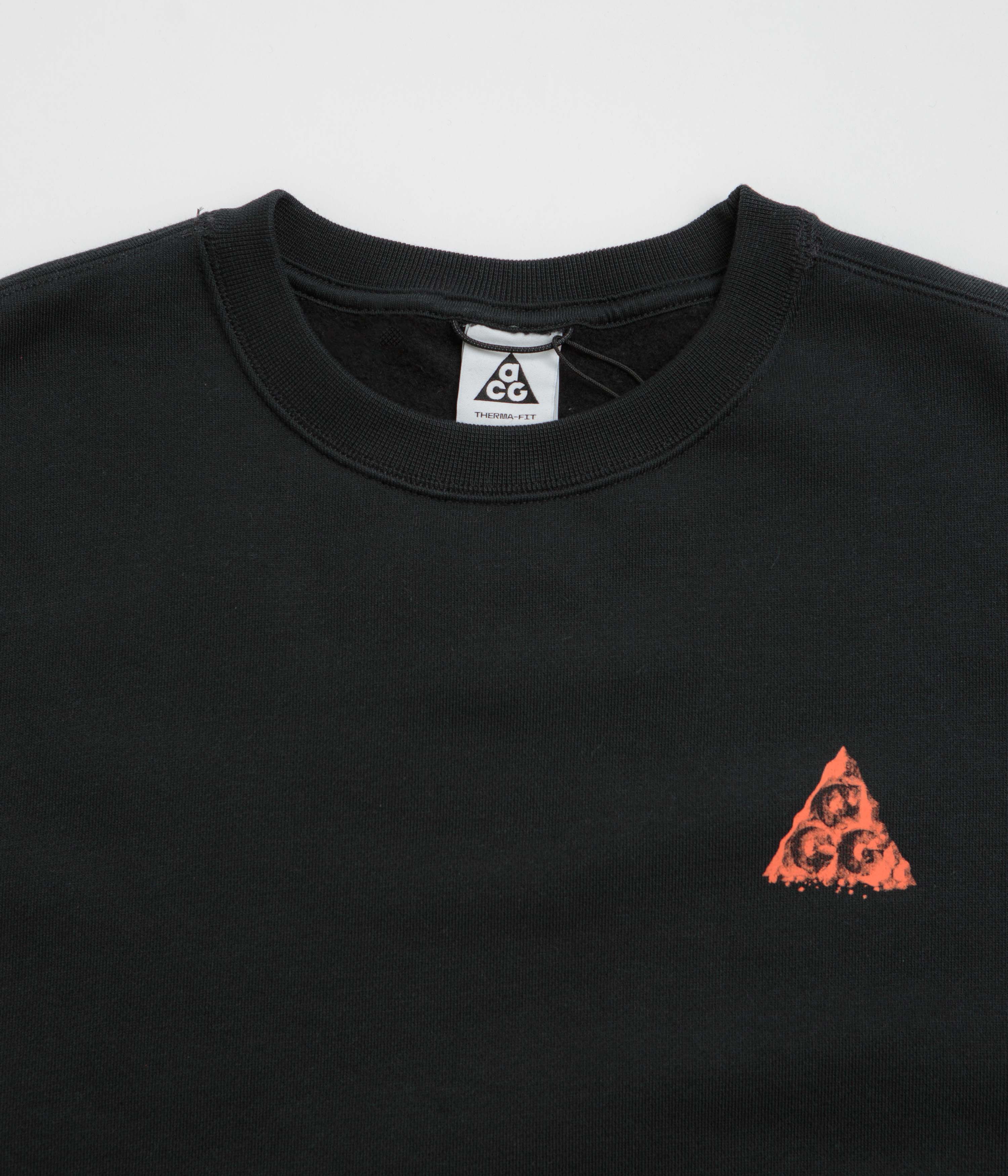 Nike ACG Tuff Fleece Graphic Crewneck Sweatshirt - Black - Image 4