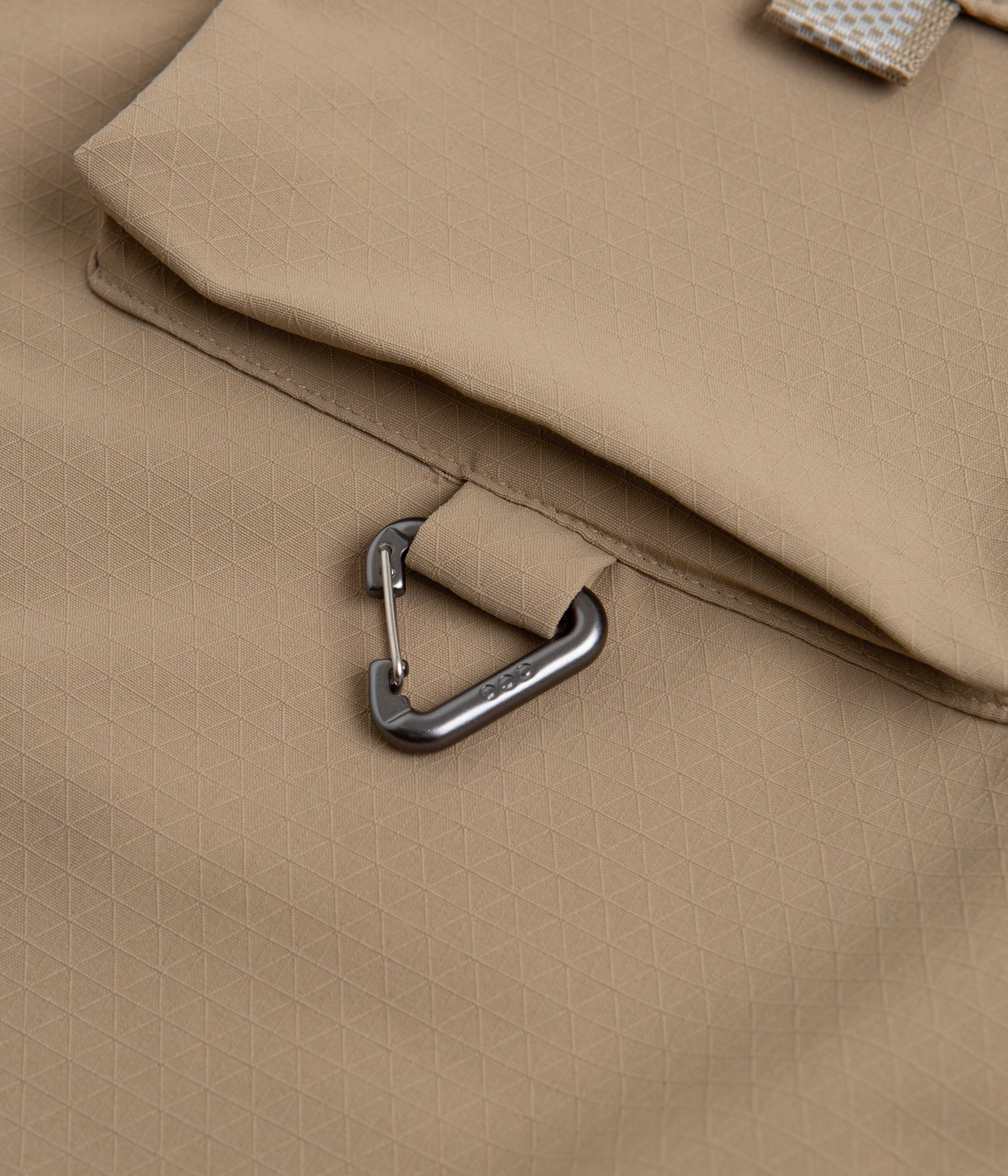 Nike ACG UV Devastation Trail Shirt - Khaki / Light Iron Ore / Summit White - Image 3