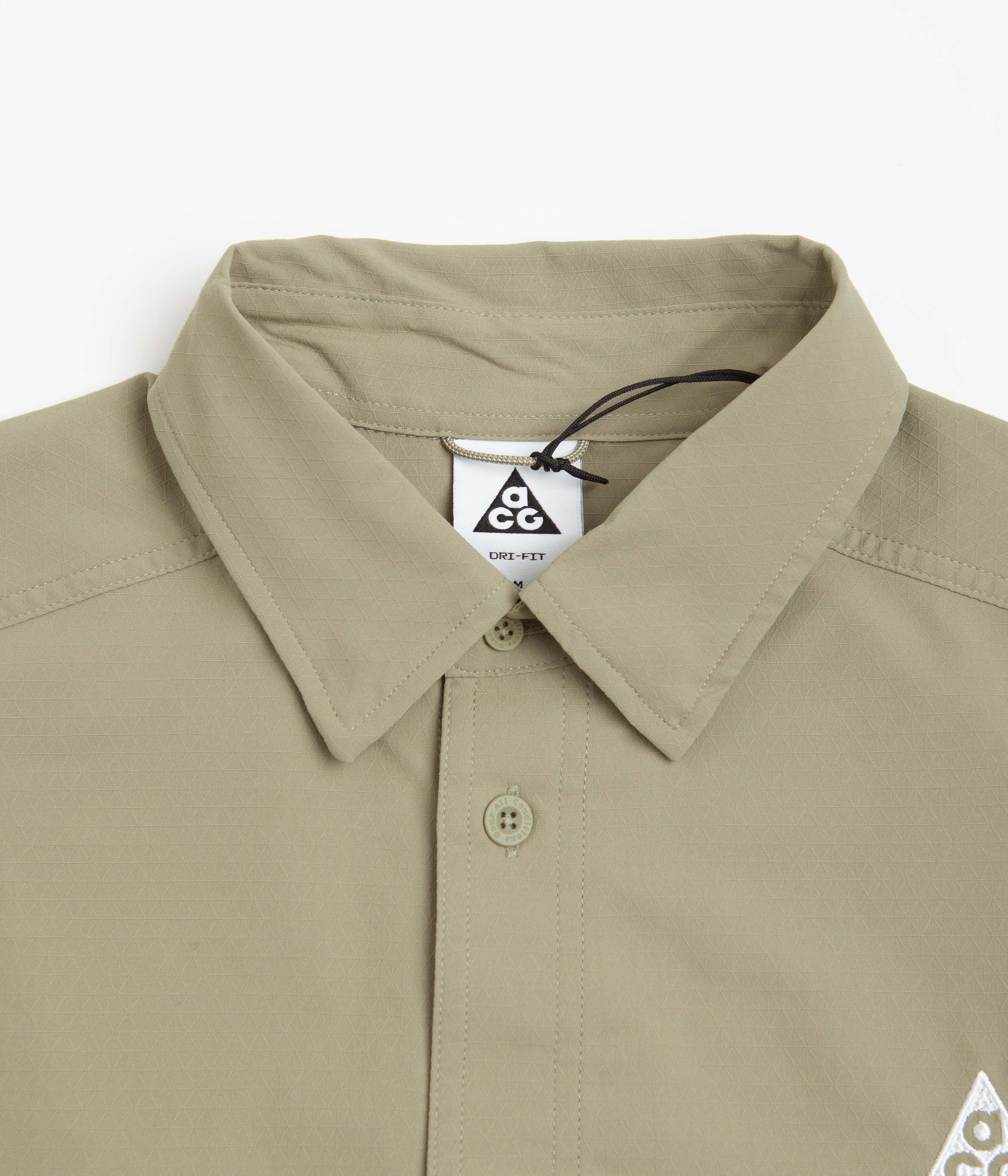 Nike ACG UV Devastation Trail Shirt - Neutral Olive / Summit White - Image 2