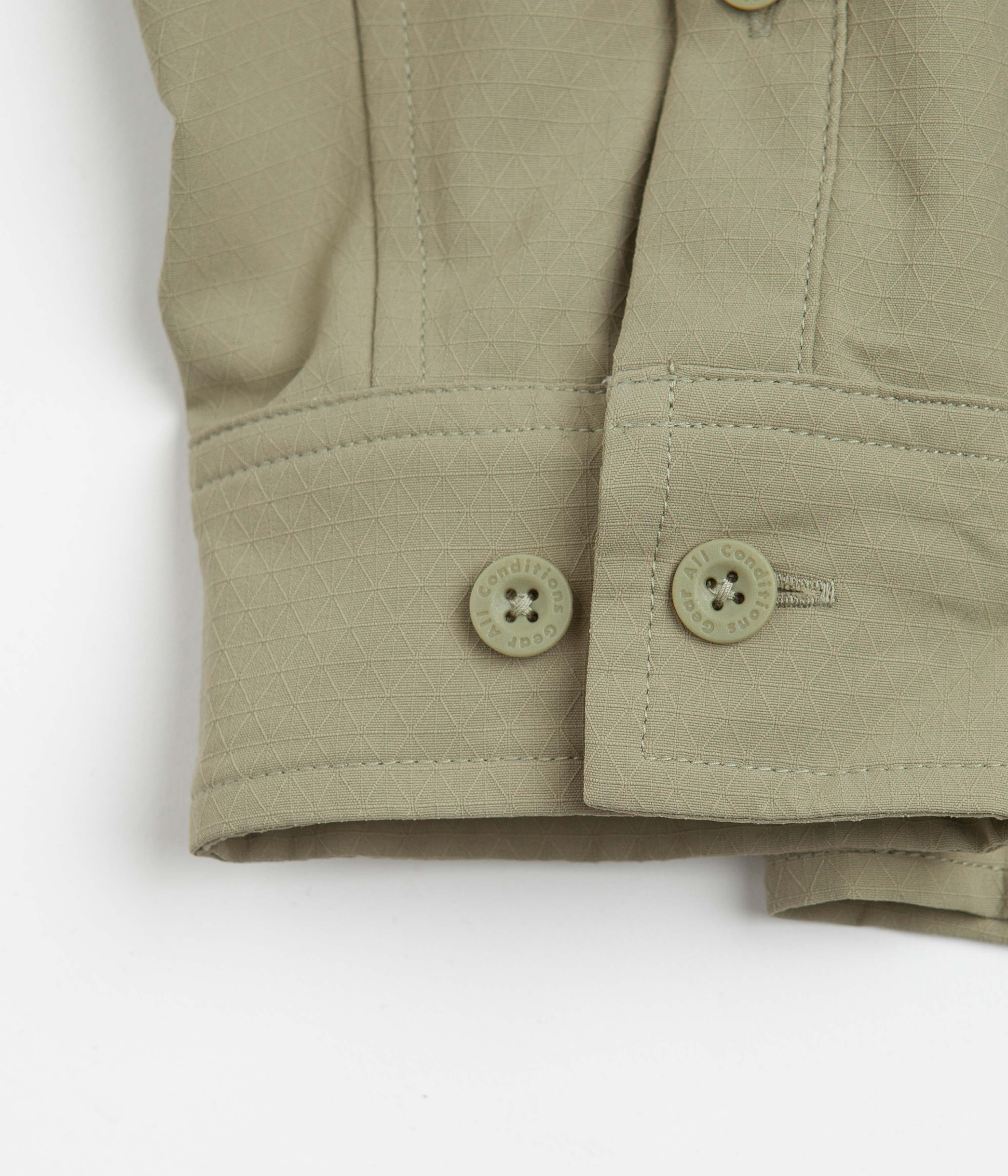 Nike ACG UV Devastation Trail Shirt - Neutral Olive / Summit White - Image 3