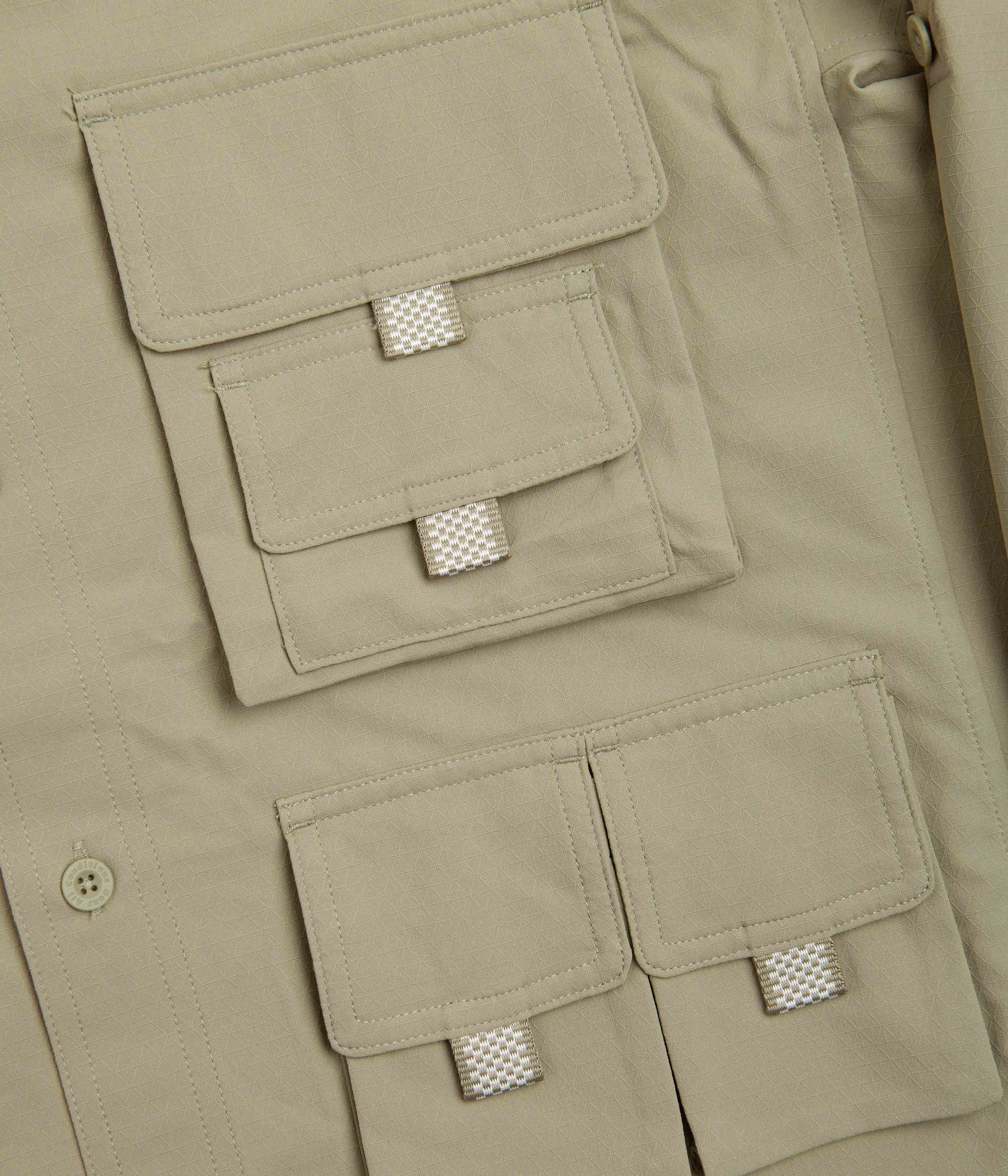 Nike ACG UV Devastation Trail Shirt - Neutral Olive / Summit White - Image 6