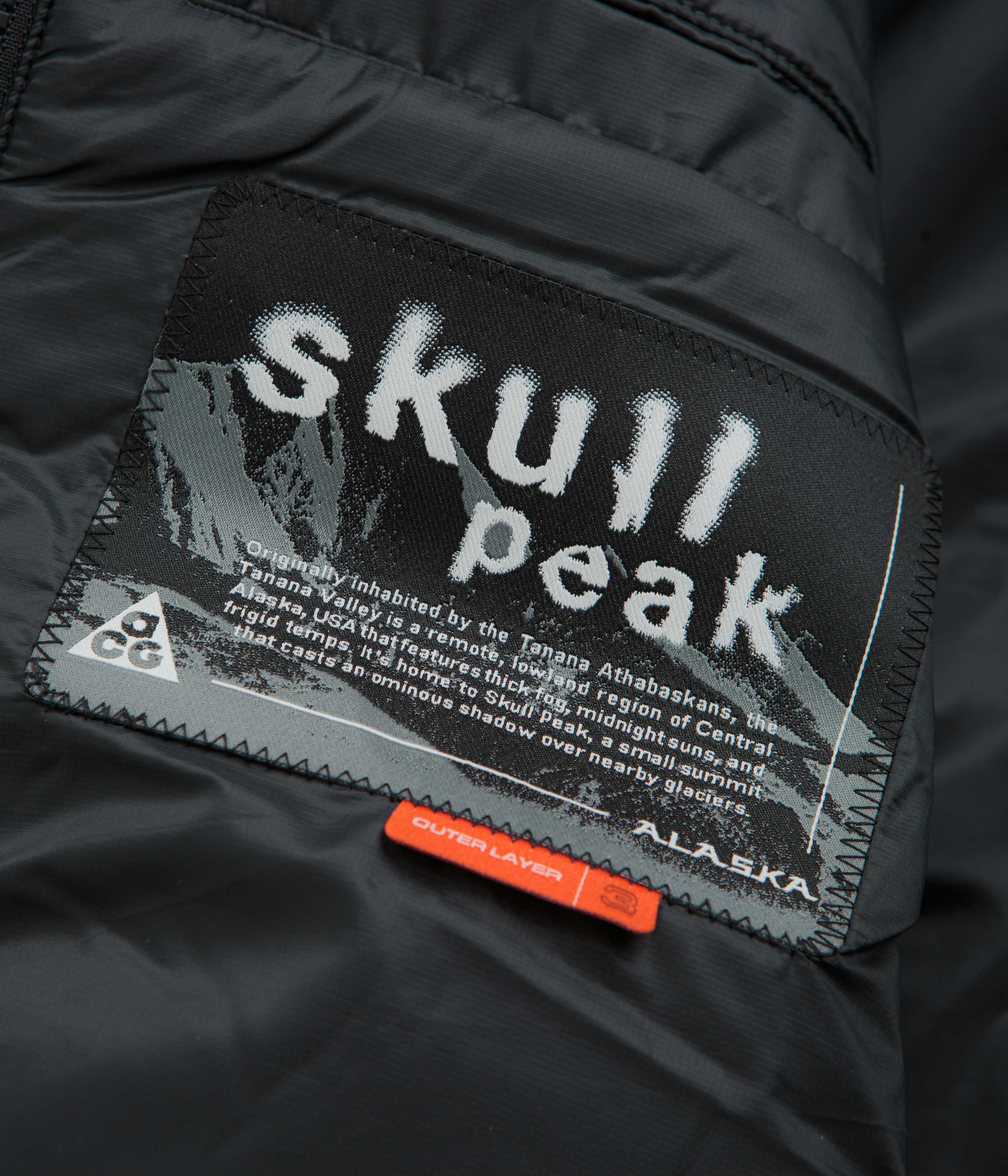 Nike ACG Womens Skull Peak Jacket - Black / Anthracite / Black / Summit White - Image 8