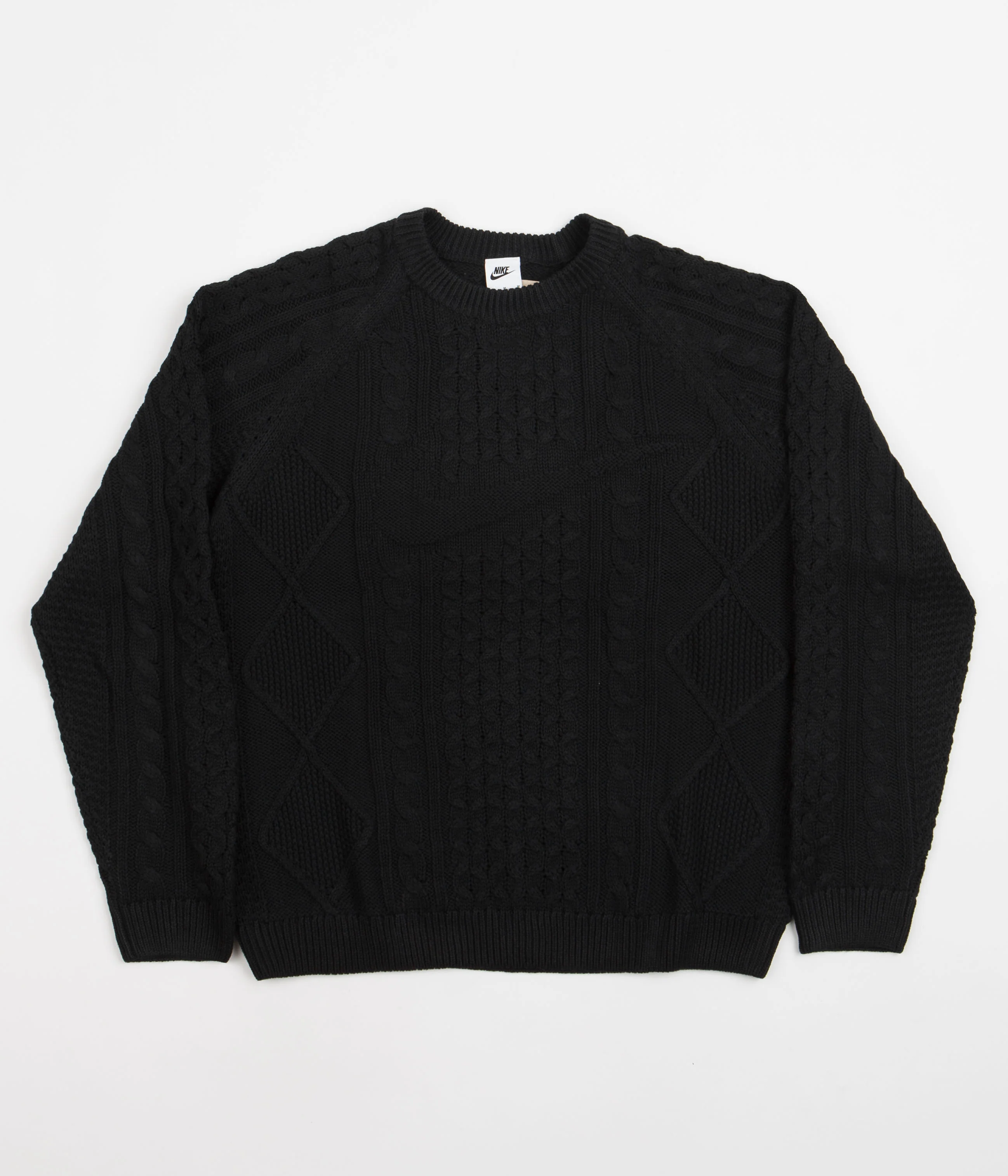 Nike Cable Knit Crewneck Sweatshirt - Black
