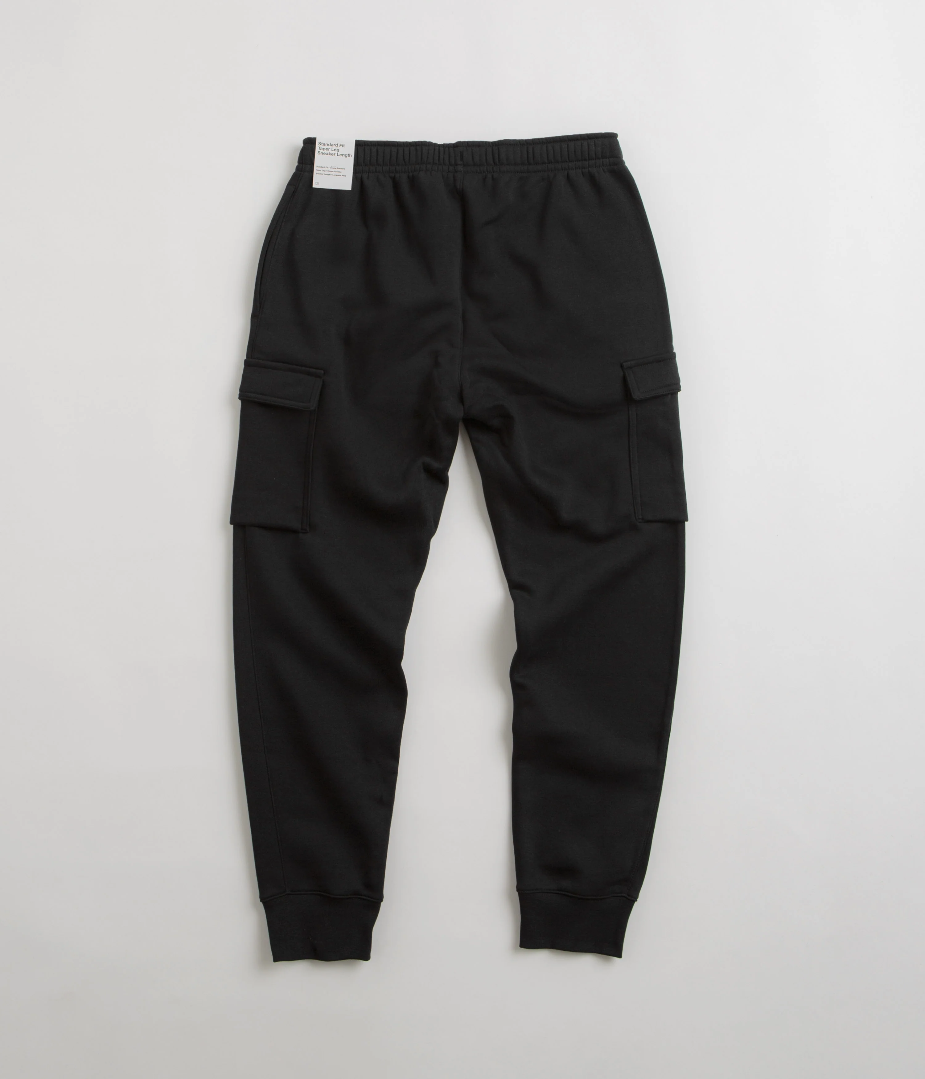 Nike Club Fleece Cargo Joggers - Black / Black / White - Image 3