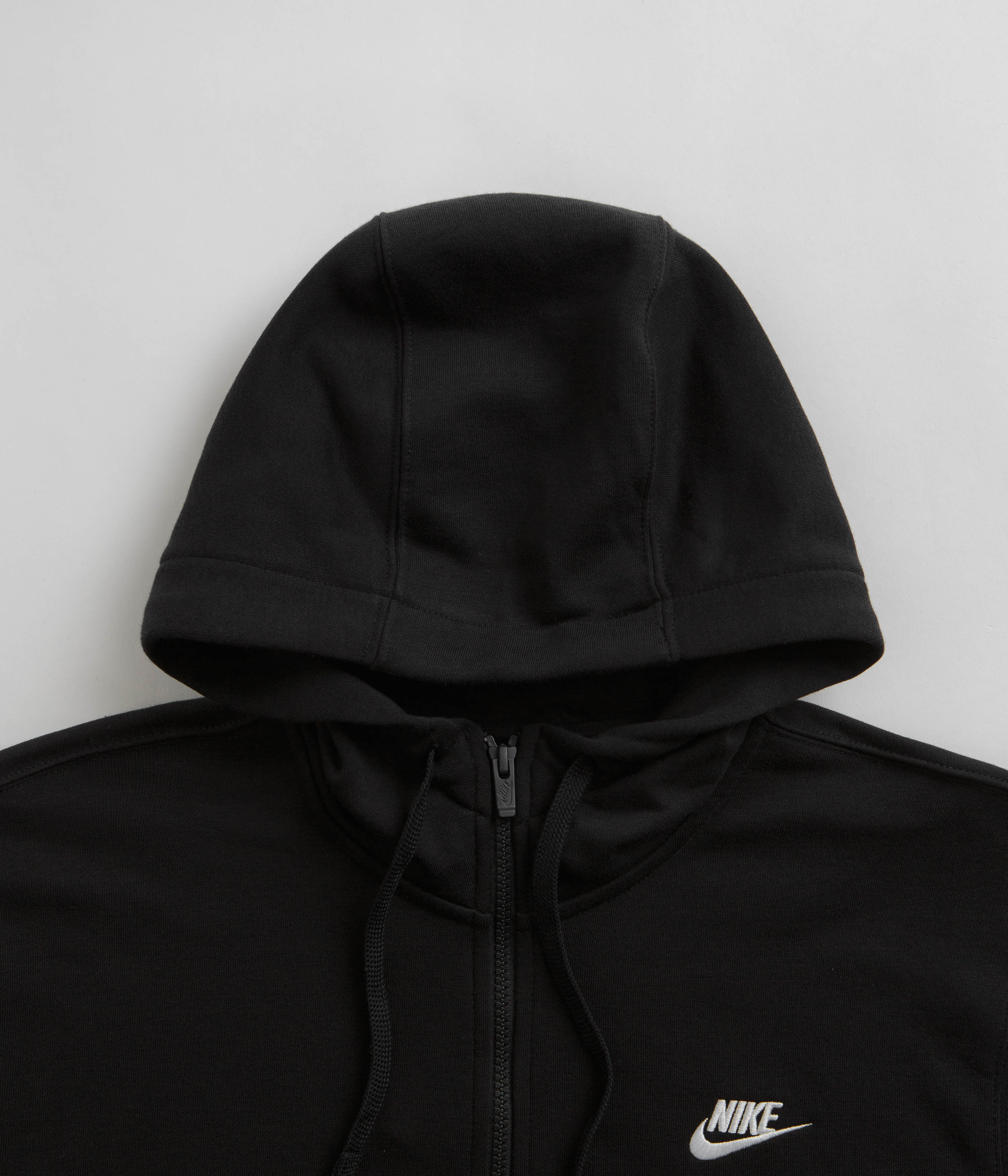 Nike Club Full-Zip Hoodie - Black / Black / White - Image 4