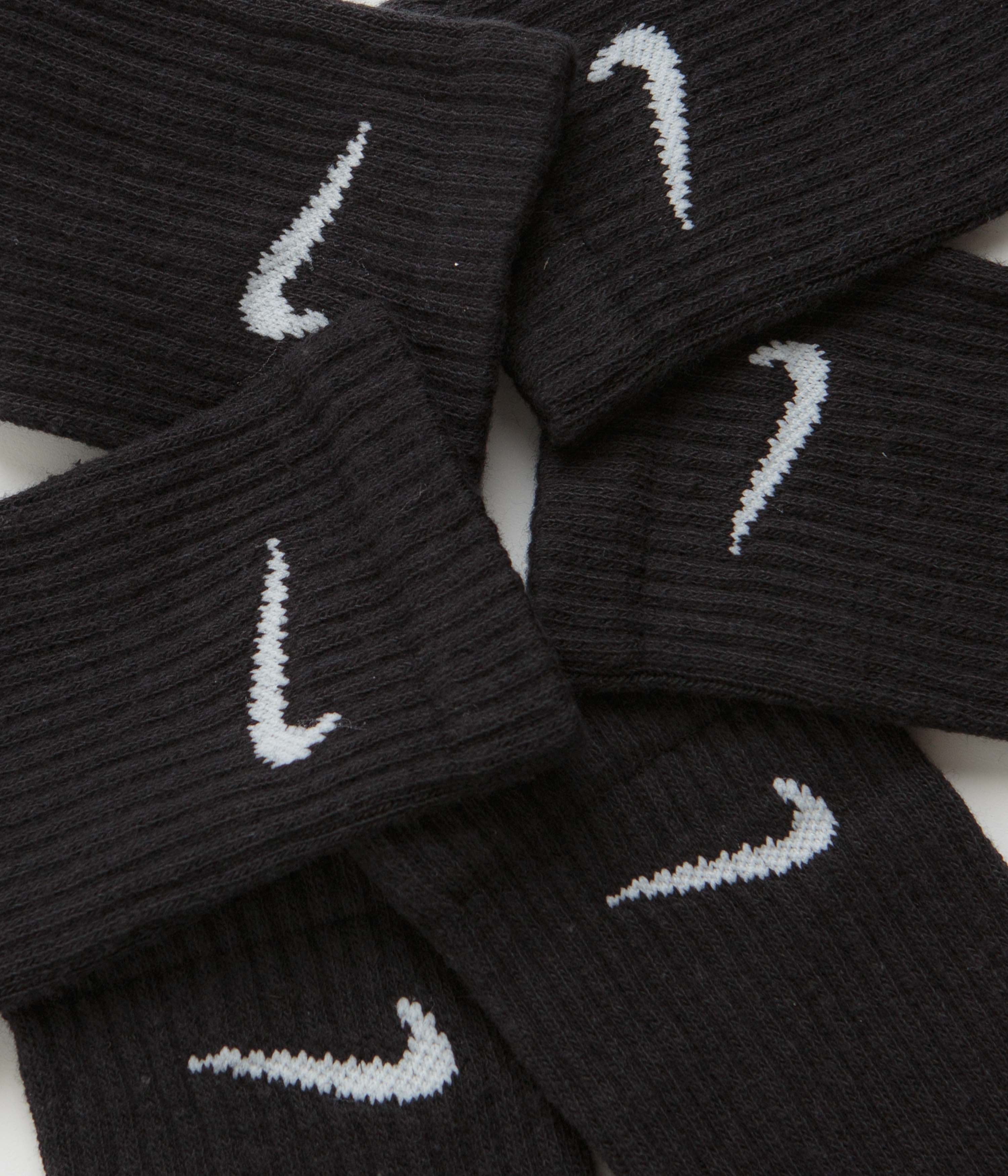 Nike Everyday Cushioned Training Crew Socks (3 Pair) - Black / White - Image 2