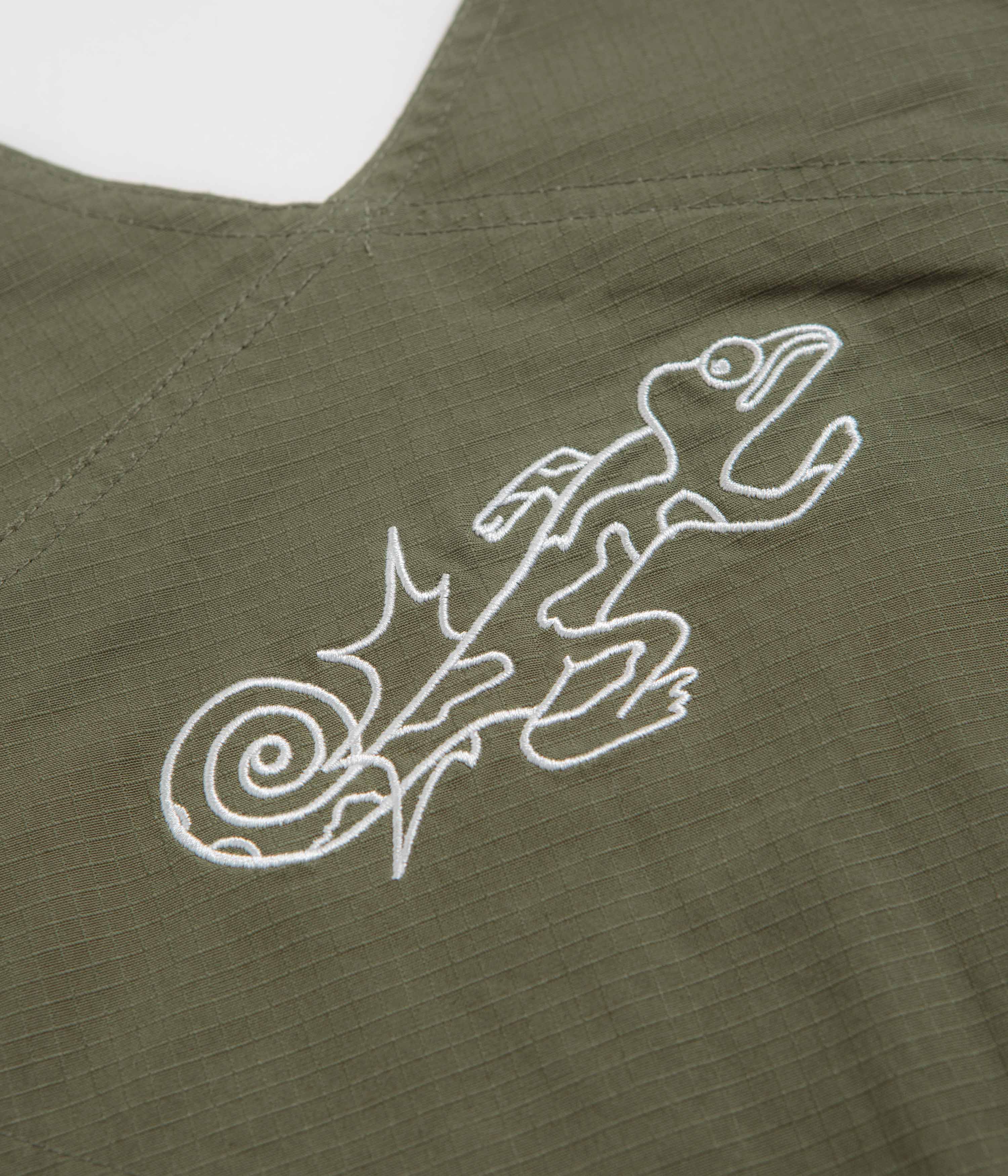 Nike SB Agnostic Overalls - Medium Olive / White - Image 8