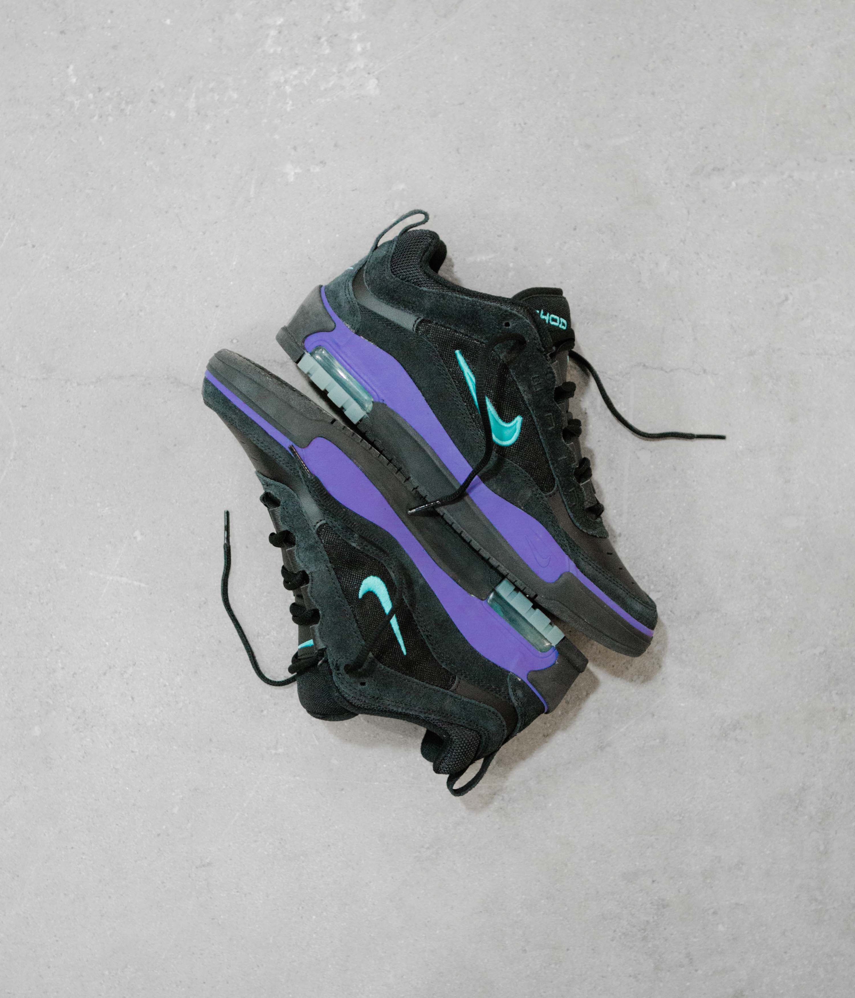 Nike SB Air Max Ishod Shoes - Black / Dusty Cactus - Black - Persian Violet - Image 2