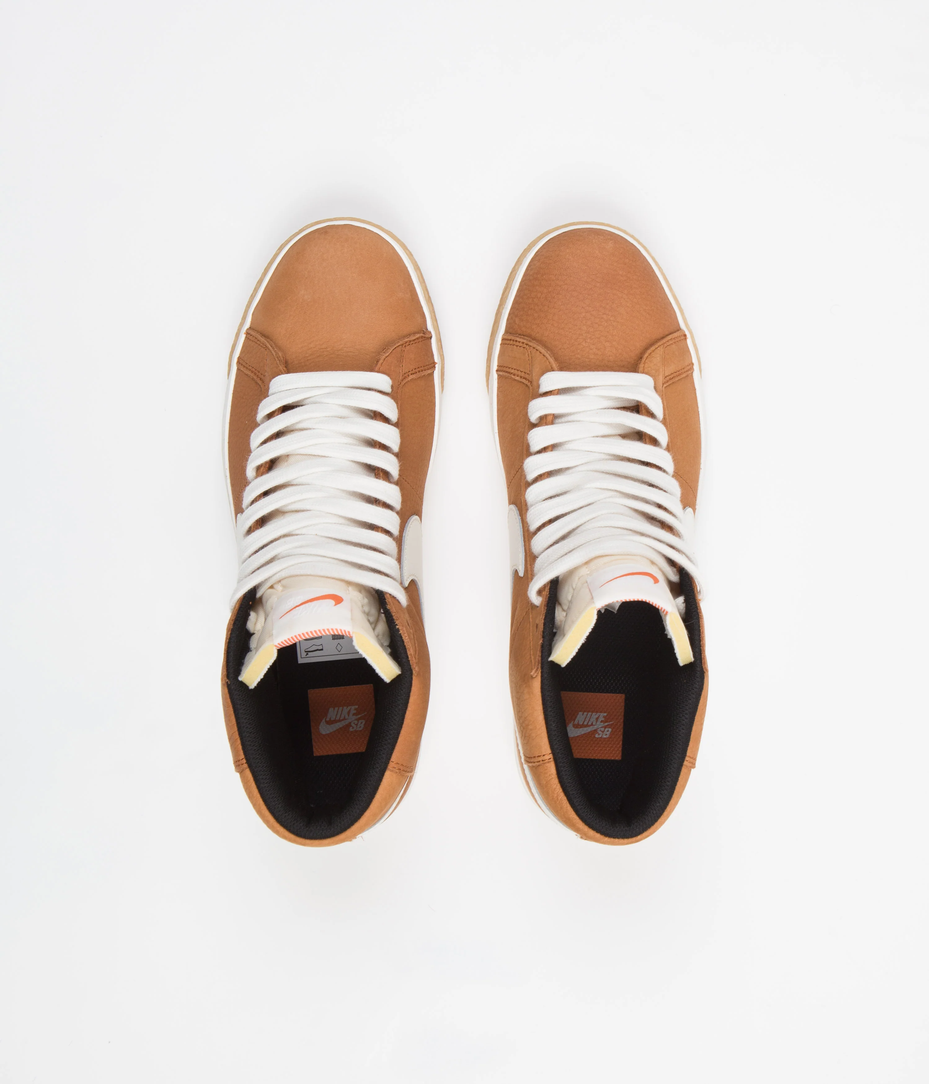 Nike SB Blazer Mid Orange Label Shoes - Dark Russet / Sail - Dark Russet - Black - Image 7