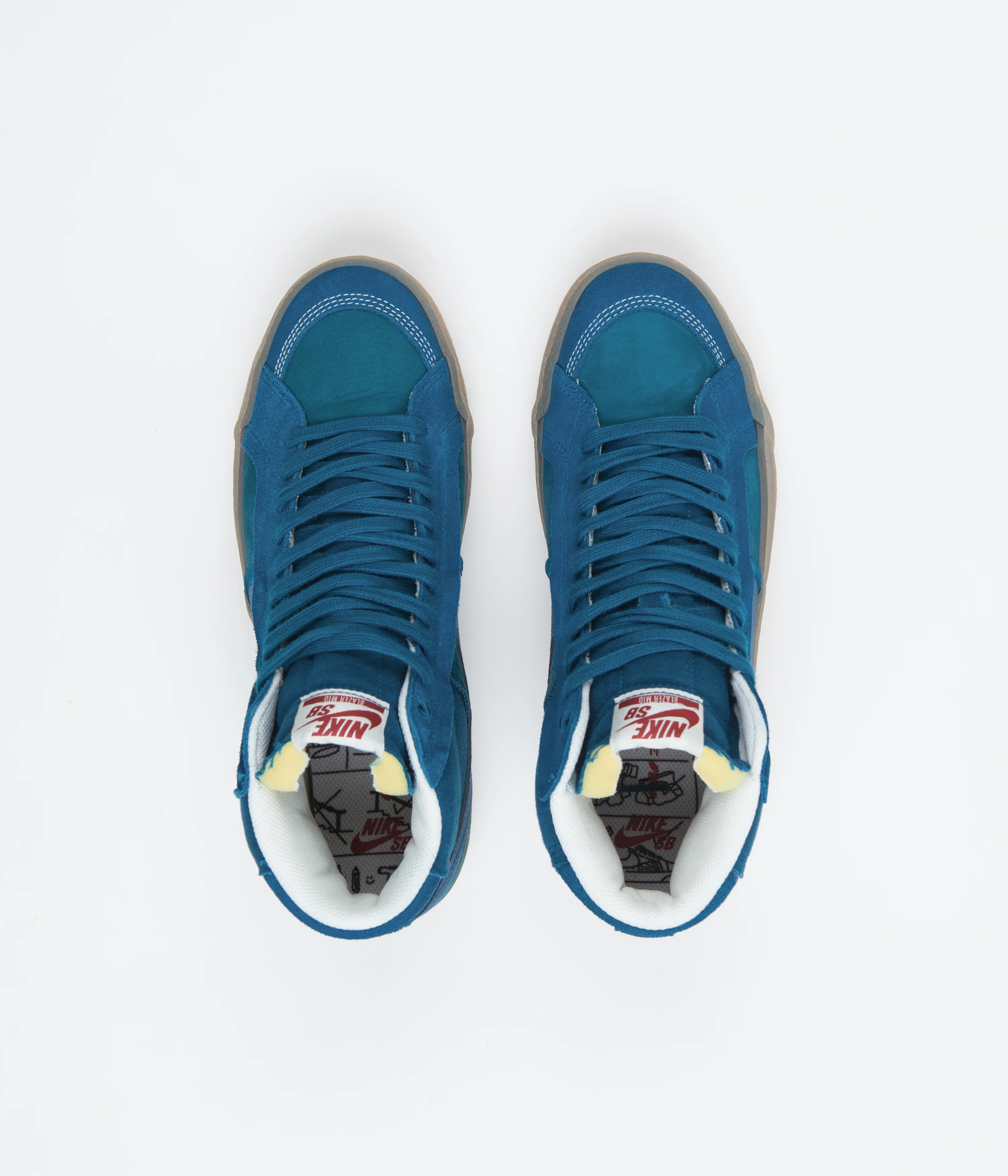 Nike SB Blazer Mid Premium Shoes - Green Abyss / Green Abyss - Phantom - Image 7