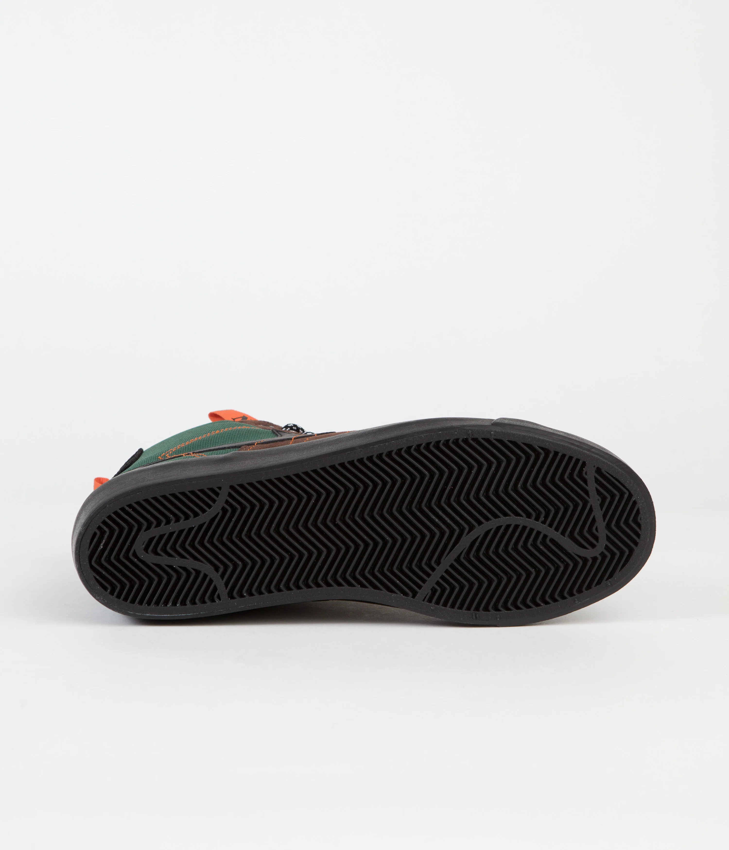 Nike SB Blazer Mid Premium Shoes - Noble Green / Black - White - Safety Orange - Image 6