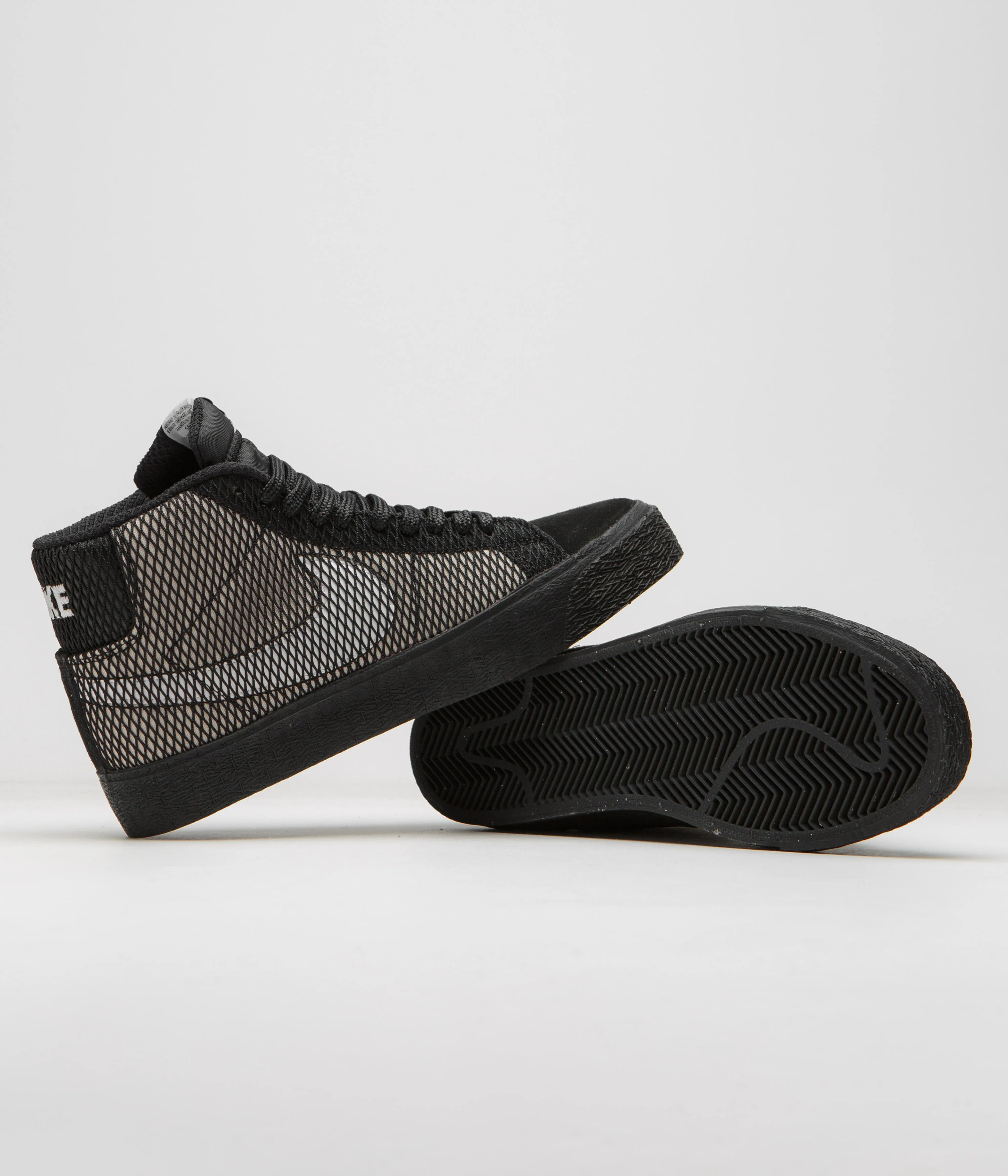 Nike SB Blazer Mid Premium Shoes - White / Black - White - Black - Image 5