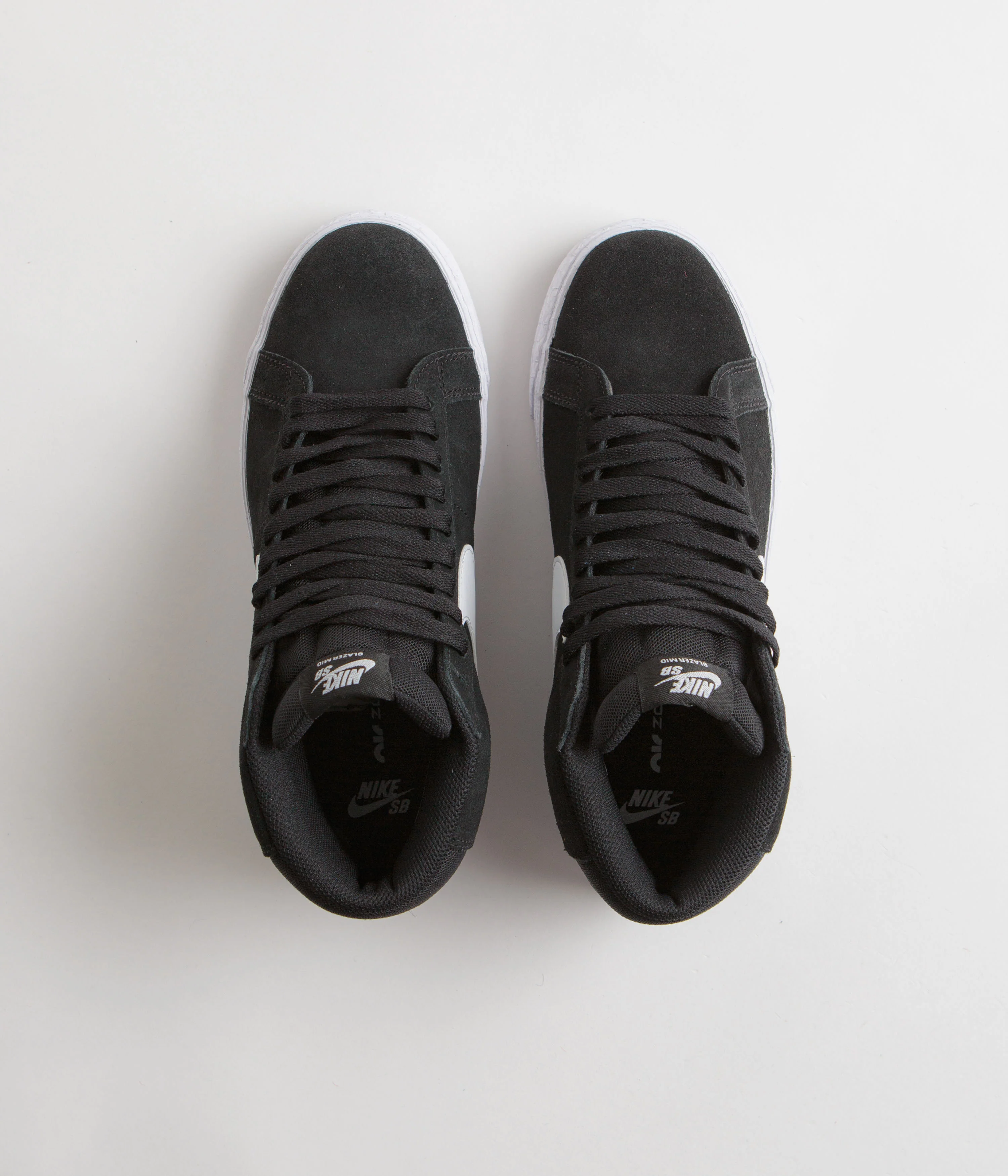 Nike SB Blazer Mid Shoes - Black / White - White - White - Image 7