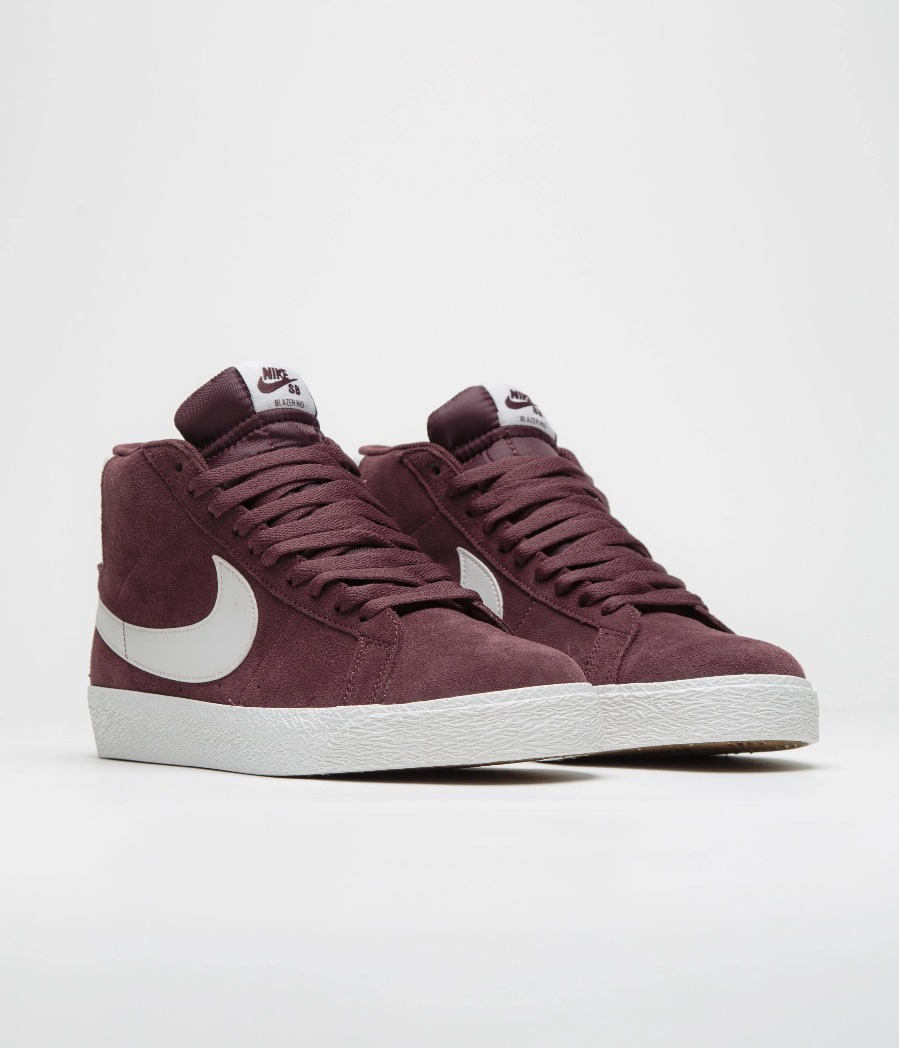 Nike SB Blazer Mid Shoes - Burgundy Crush / Summit White - Image 2