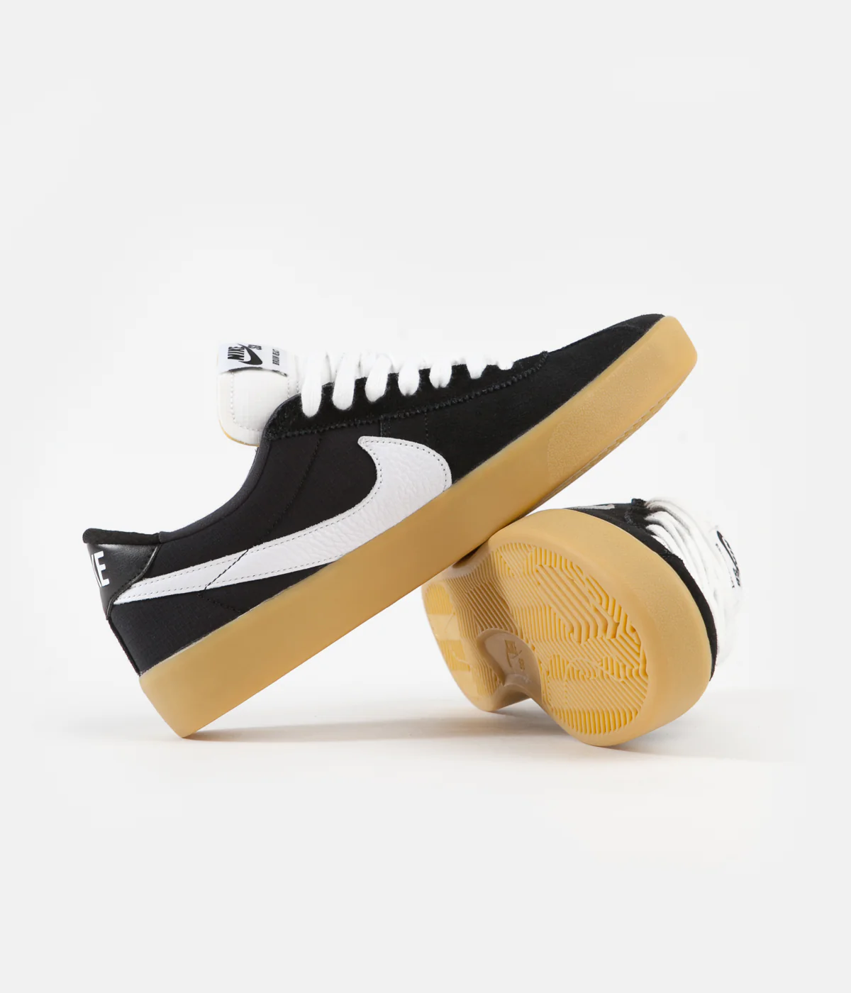 Nike SB Bruin React Shoes - Black / White - Black - Gum Light Brown - Image 5
