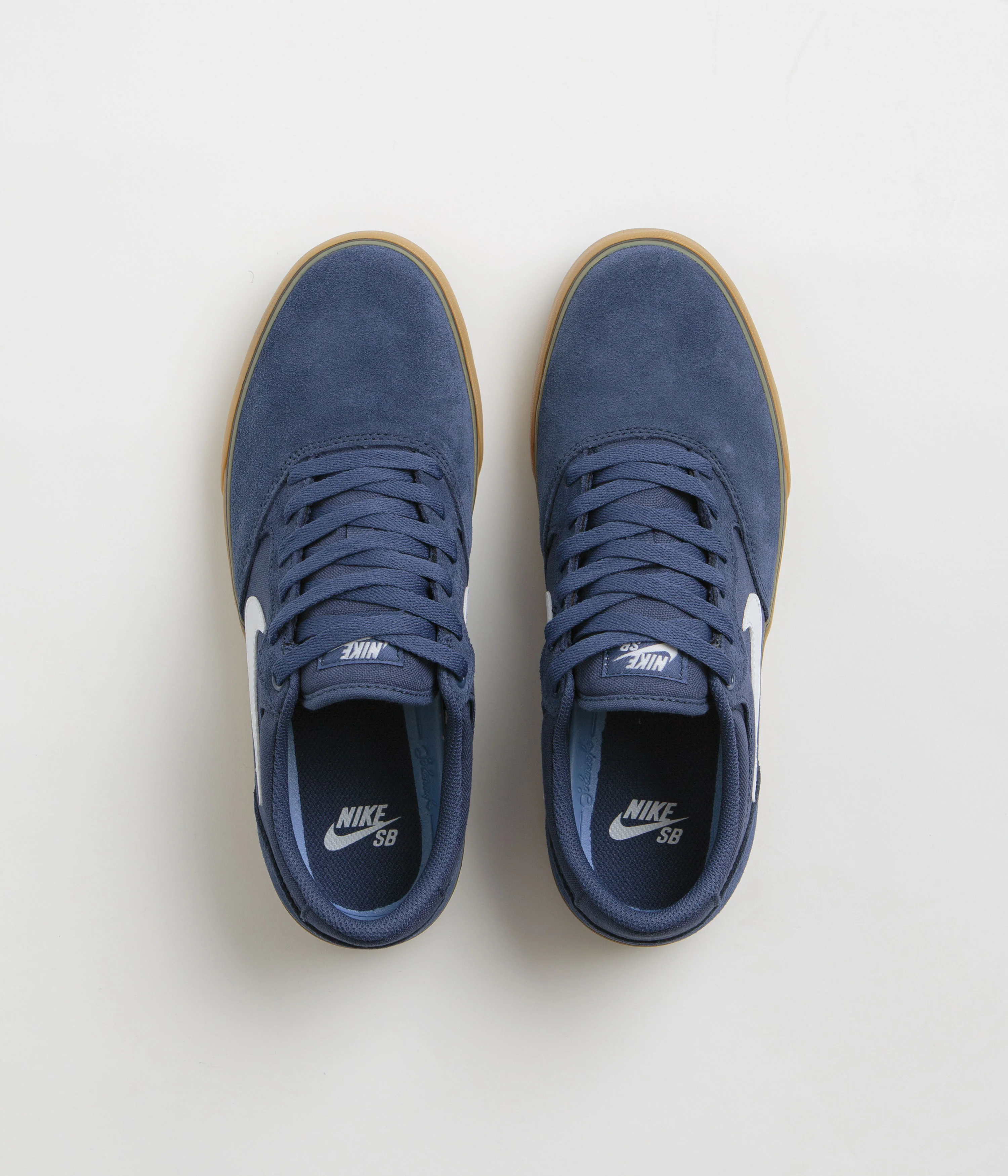 Nike SB Chron 2 Shoes - Navy / White - Navy - Gum Light Brown - Image 8