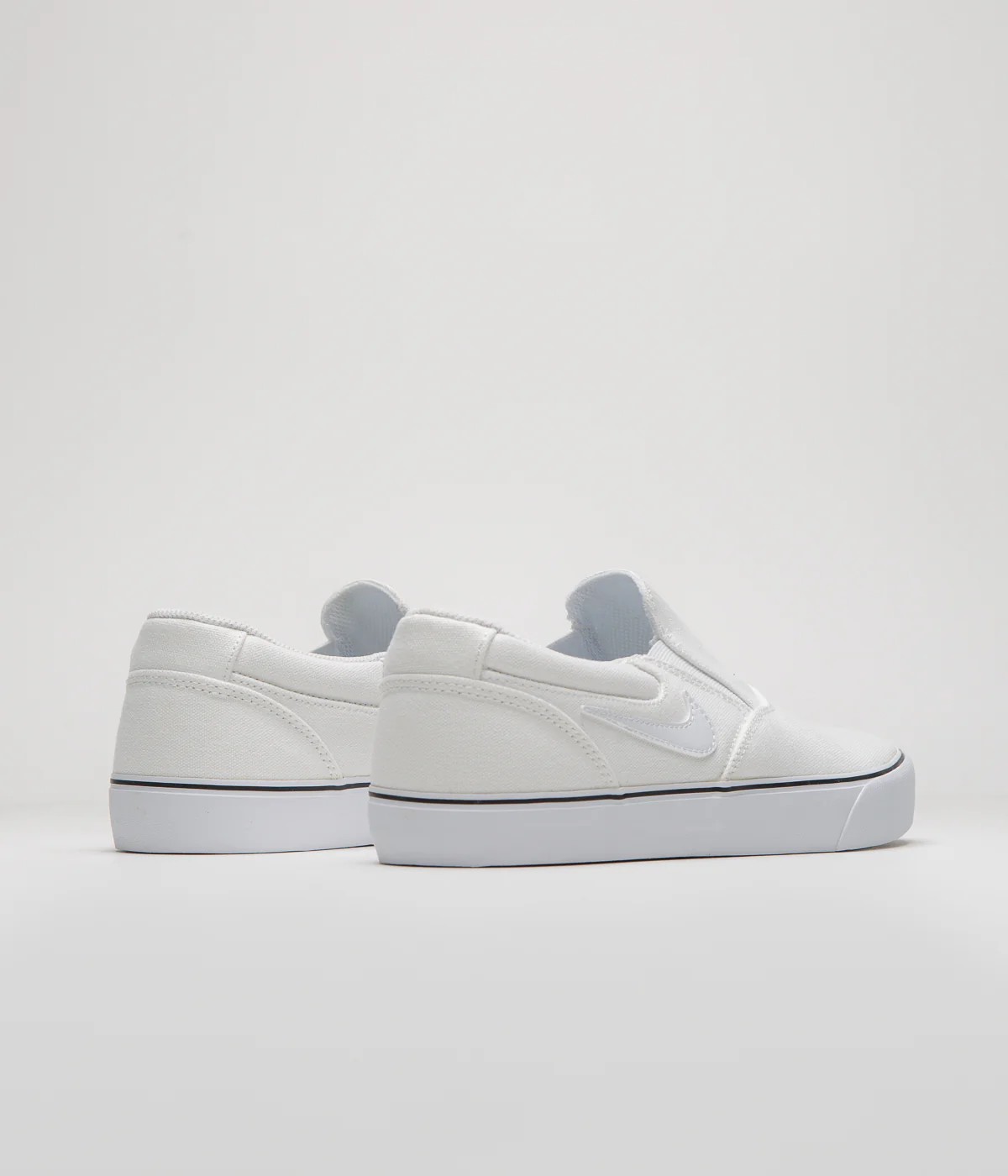 Nike SB Chron 2 Slip Shoes - White / White - White - Black - Image 4