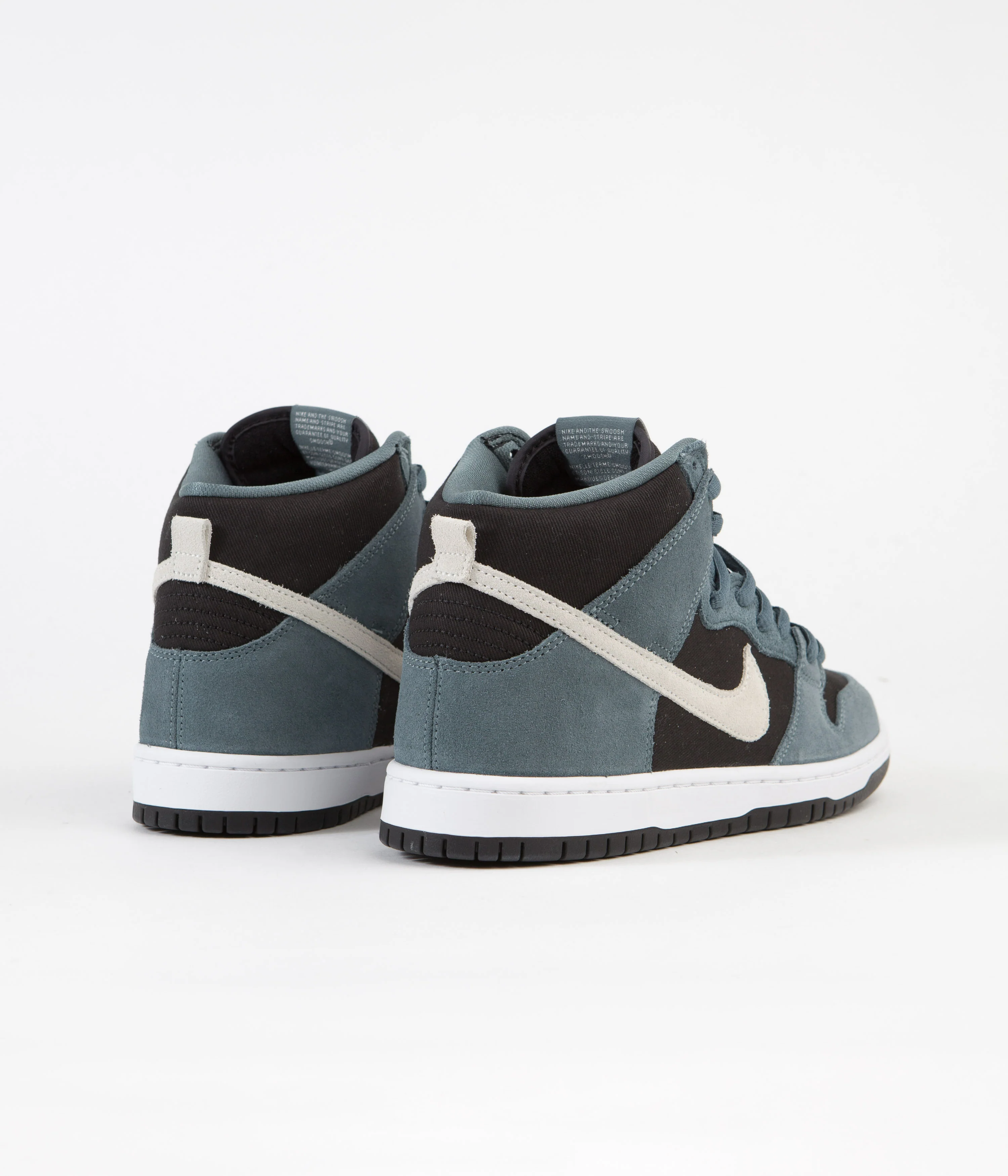 Nike SB Dunk High Pro Shoes - Mineral Slate / Sail - Black - White - Image 4