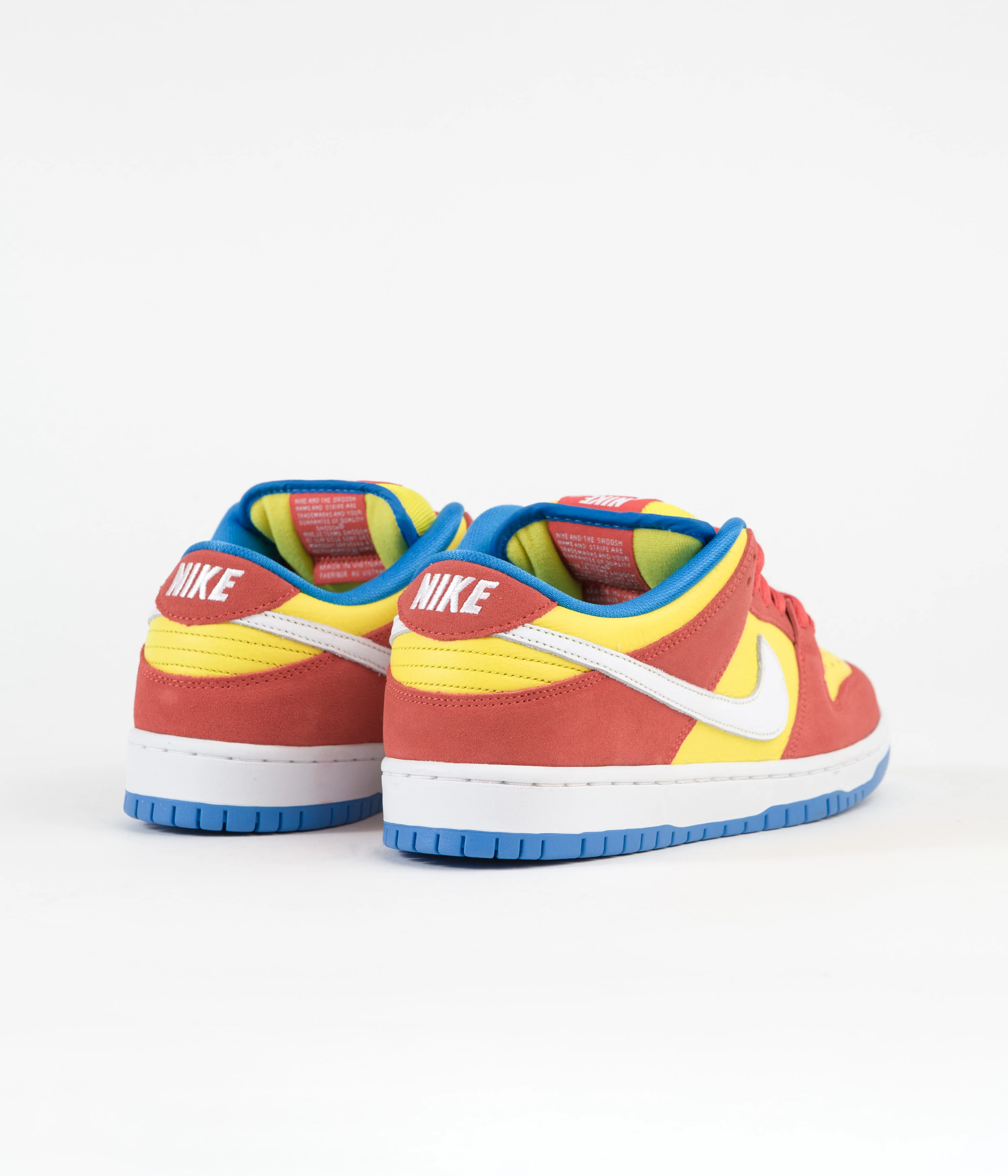 Nike SB Dunk Low Pro 'Bart Simpson' Shoes - Habanero Red / White - Blue Hero - Image 4