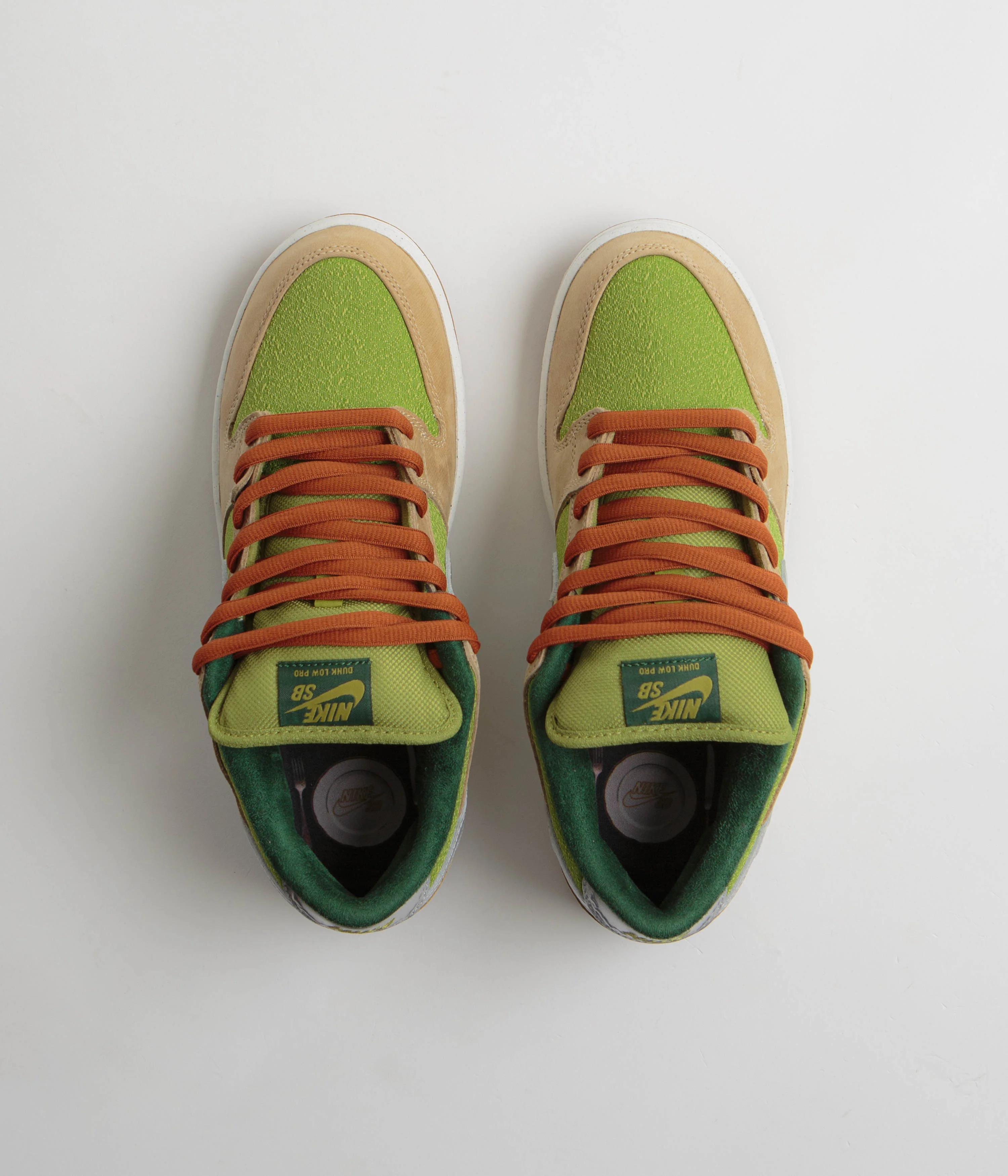 Nike SB Dunk Low Pro 'Escargot' Shoes - Sesame / Metallic Silver - Pear - Fir - Image 7
