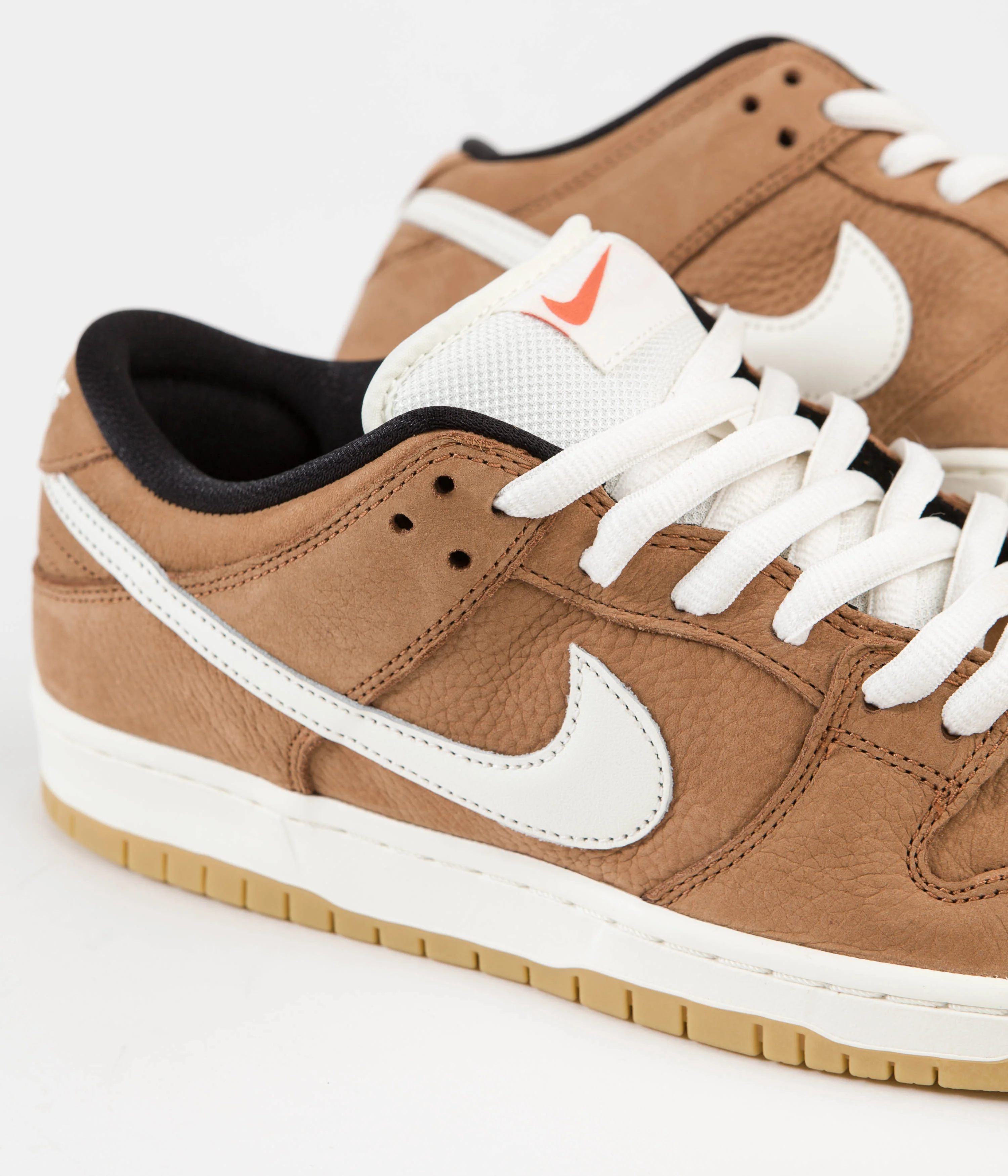 Nike SB Dunk Low Pro Orange Label Shoes - Dark Russet / Sail - Dark Russet - Black - Image 3