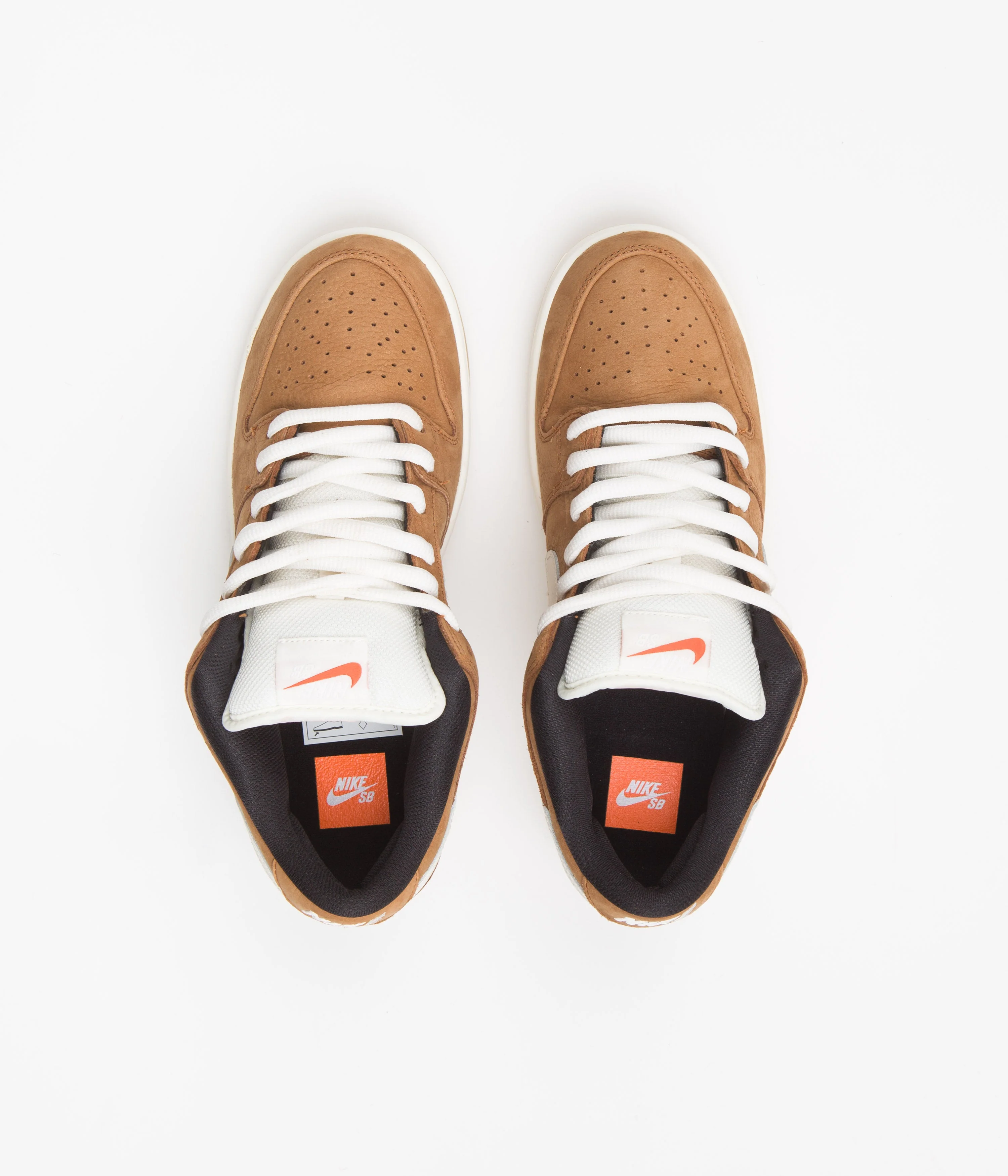 Nike SB Dunk Low Pro Orange Label Shoes - Dark Russet / Sail - Dark Russet - Black - Image 7