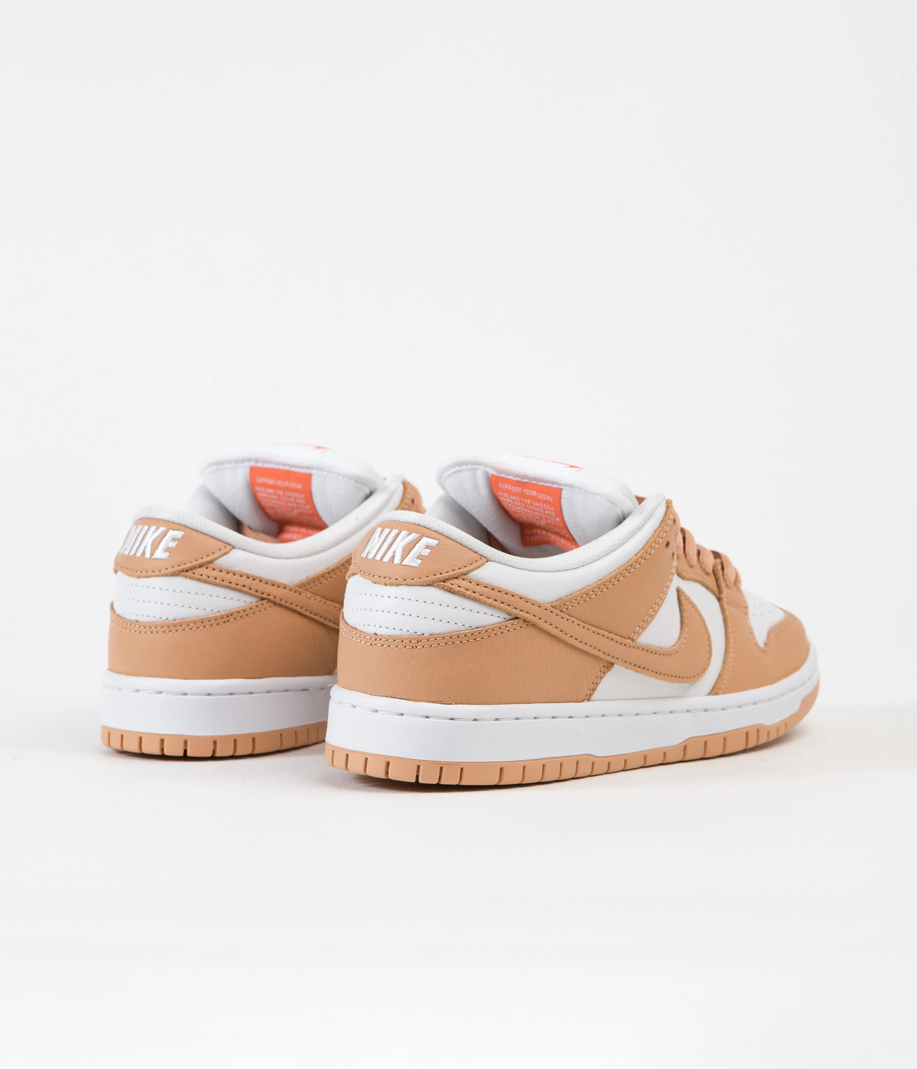Nike SB Dunk Low Pro Orange Label Shoes - Light Cognac / Light Cognac - White - Light Cognac - Image 4