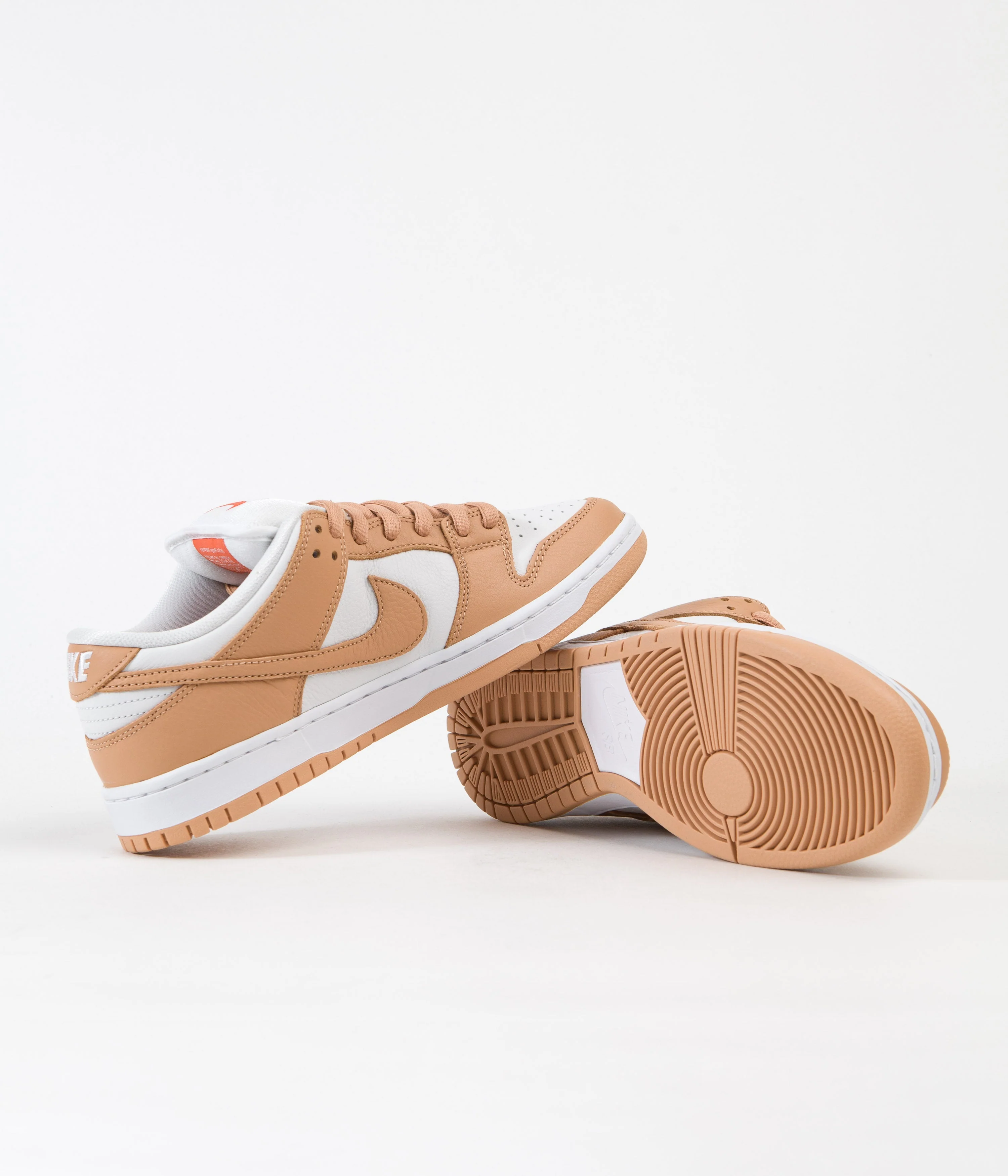 Nike SB Dunk Low Pro Orange Label Shoes - Light Cognac / Light Cognac - White - Light Cognac - Image 5