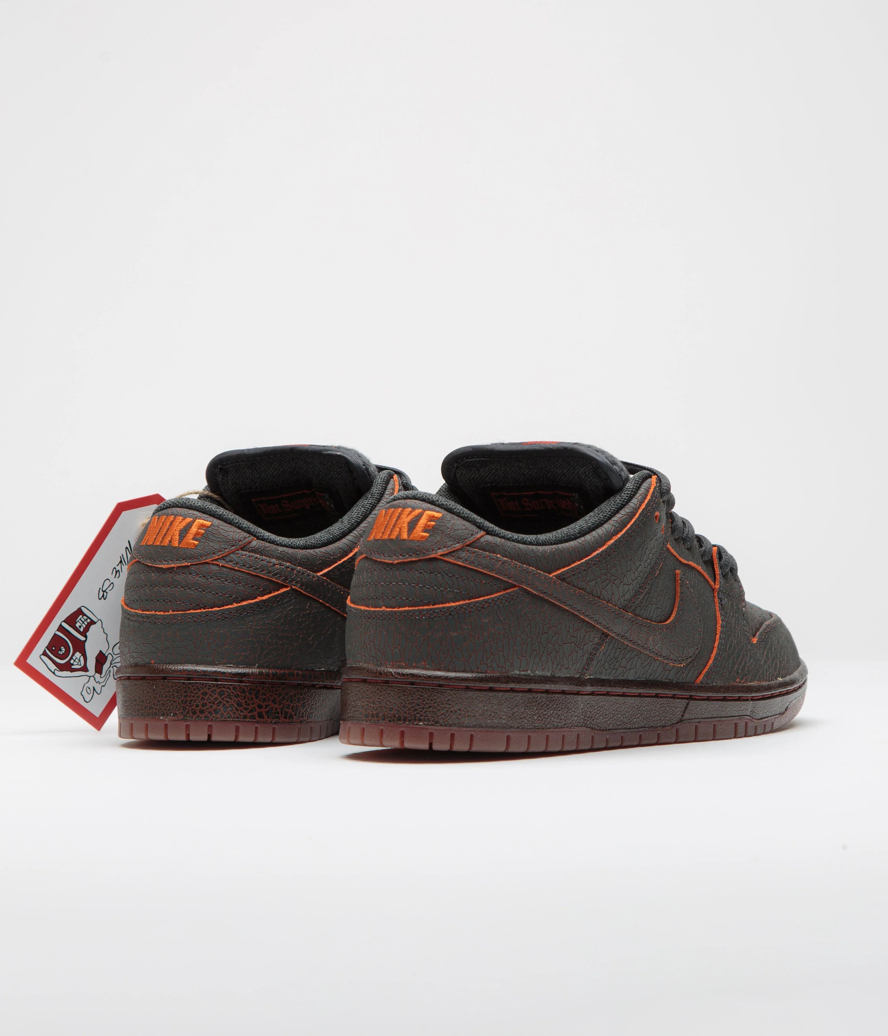 Nike SB Dunk Low Pro Premium 'Krampus' Shoes - Dark Smoke Grey / Campfire Orange - Black - Image 4
