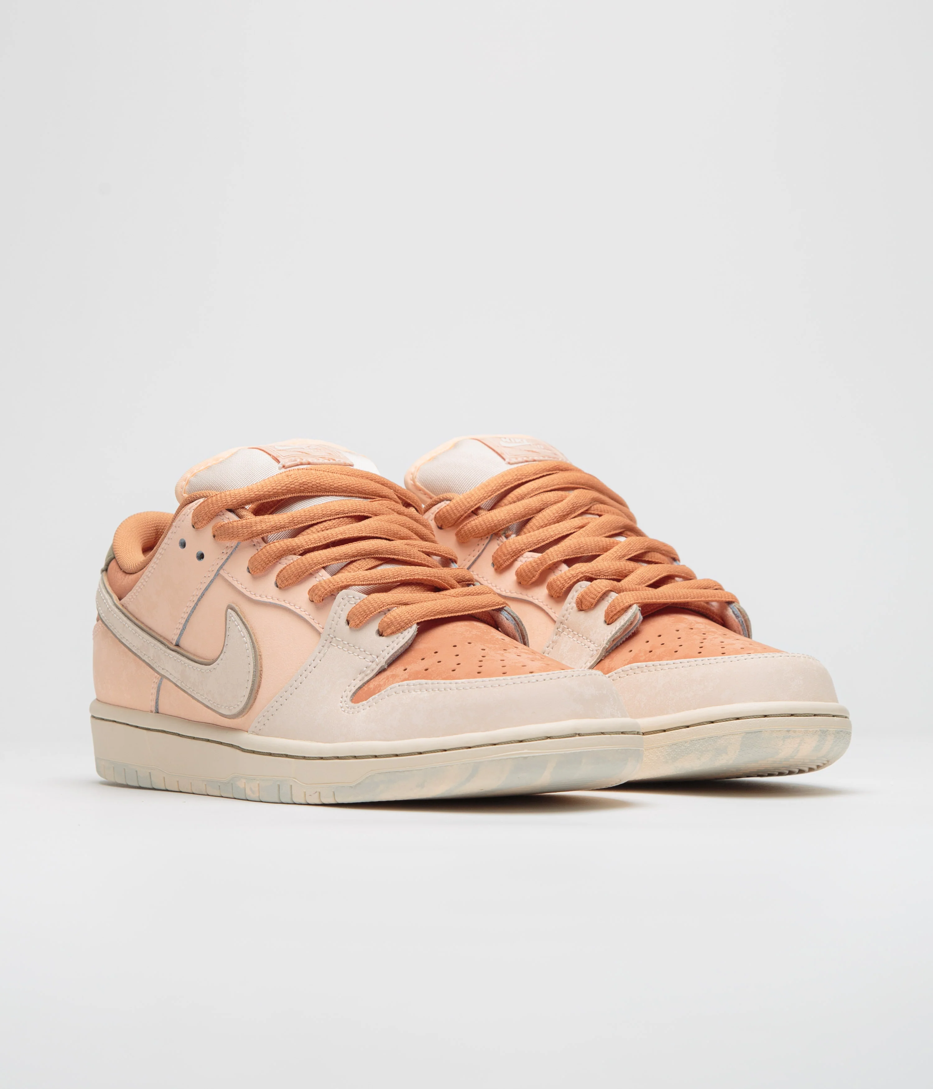 Nike SB Dunk Low Pro Premium 'Trocadero Gardens' Shoes - Amber Brown / Guava Ice - Crimson Tint - Hemp - Image 2