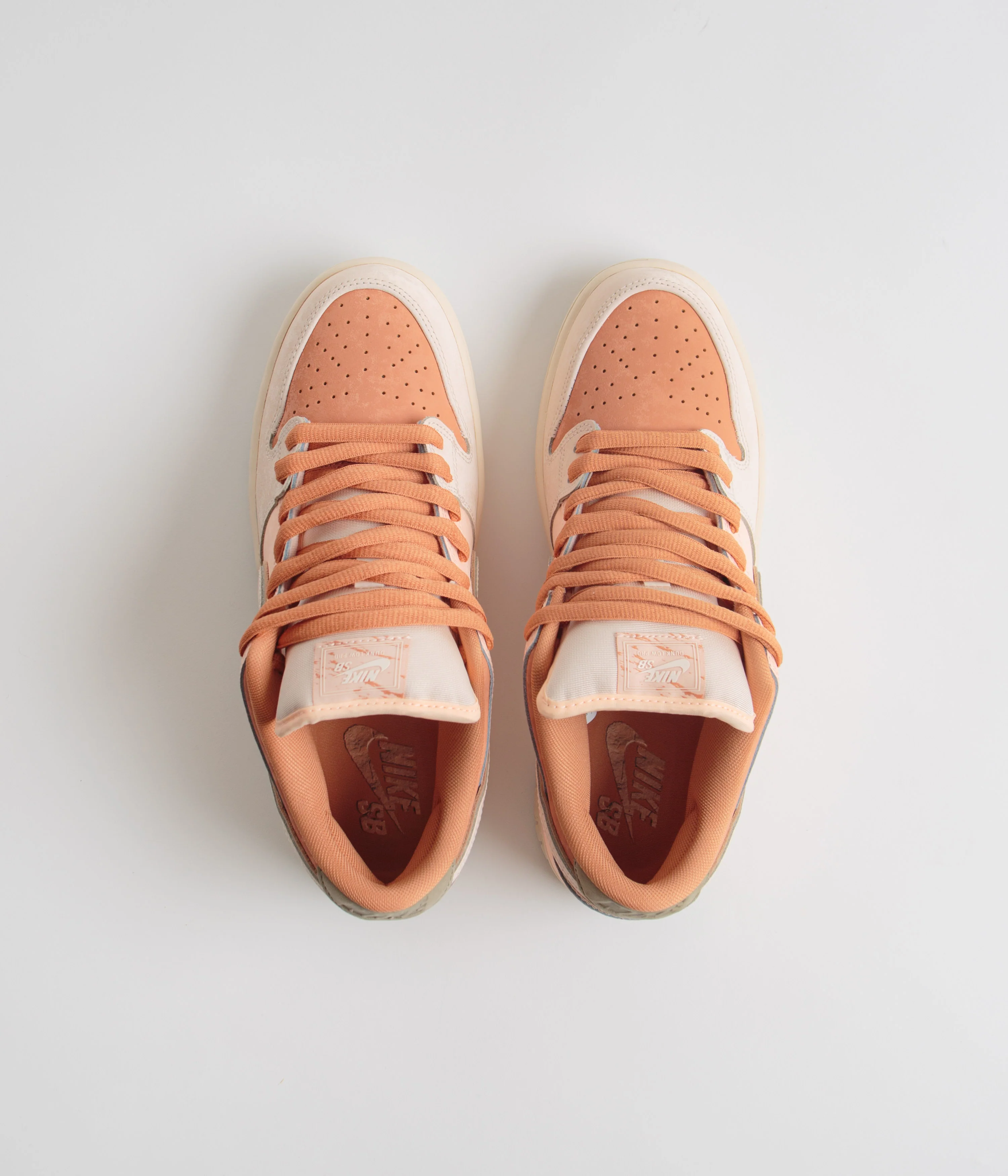 Nike SB Dunk Low Pro Premium 'Trocadero Gardens' Shoes - Amber Brown / Guava Ice - Crimson Tint - Hemp - Image 7