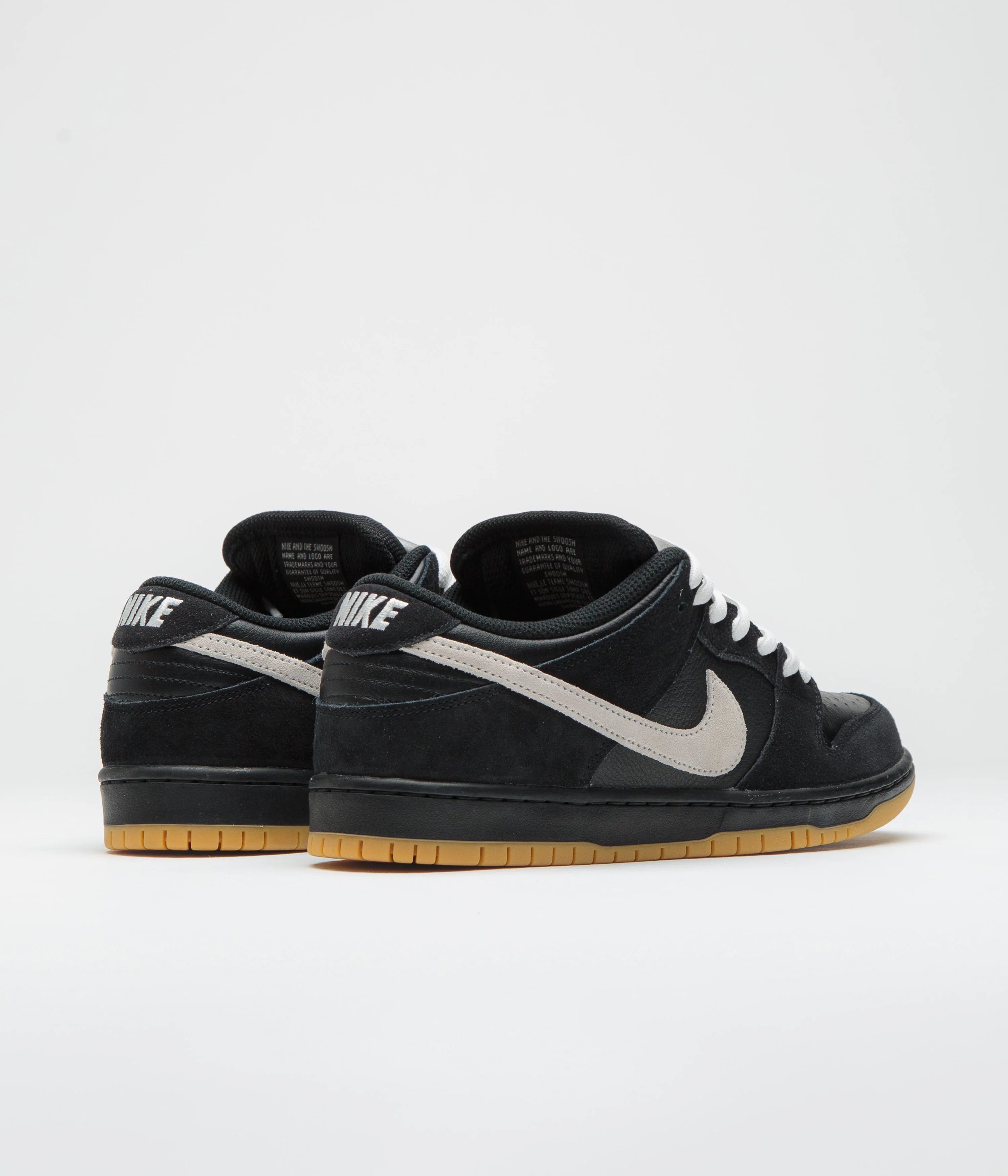 Nike SB Dunk Low Pro Shoes - Black / White - Black - Gum Light Brown - Black - Image 5