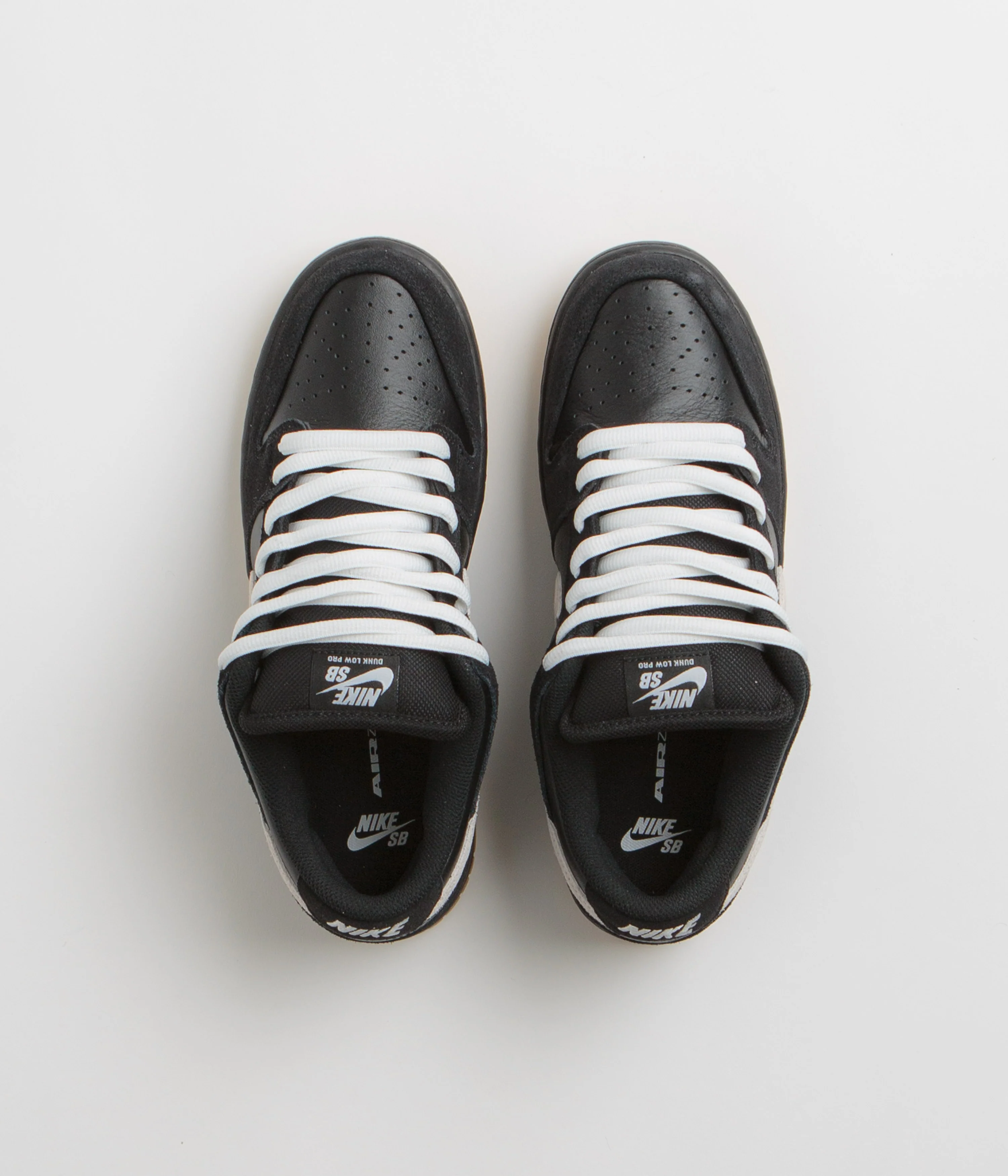 Nike SB Dunk Low Pro Shoes - Black / White - Black - Gum Light Brown - Black - Image 8