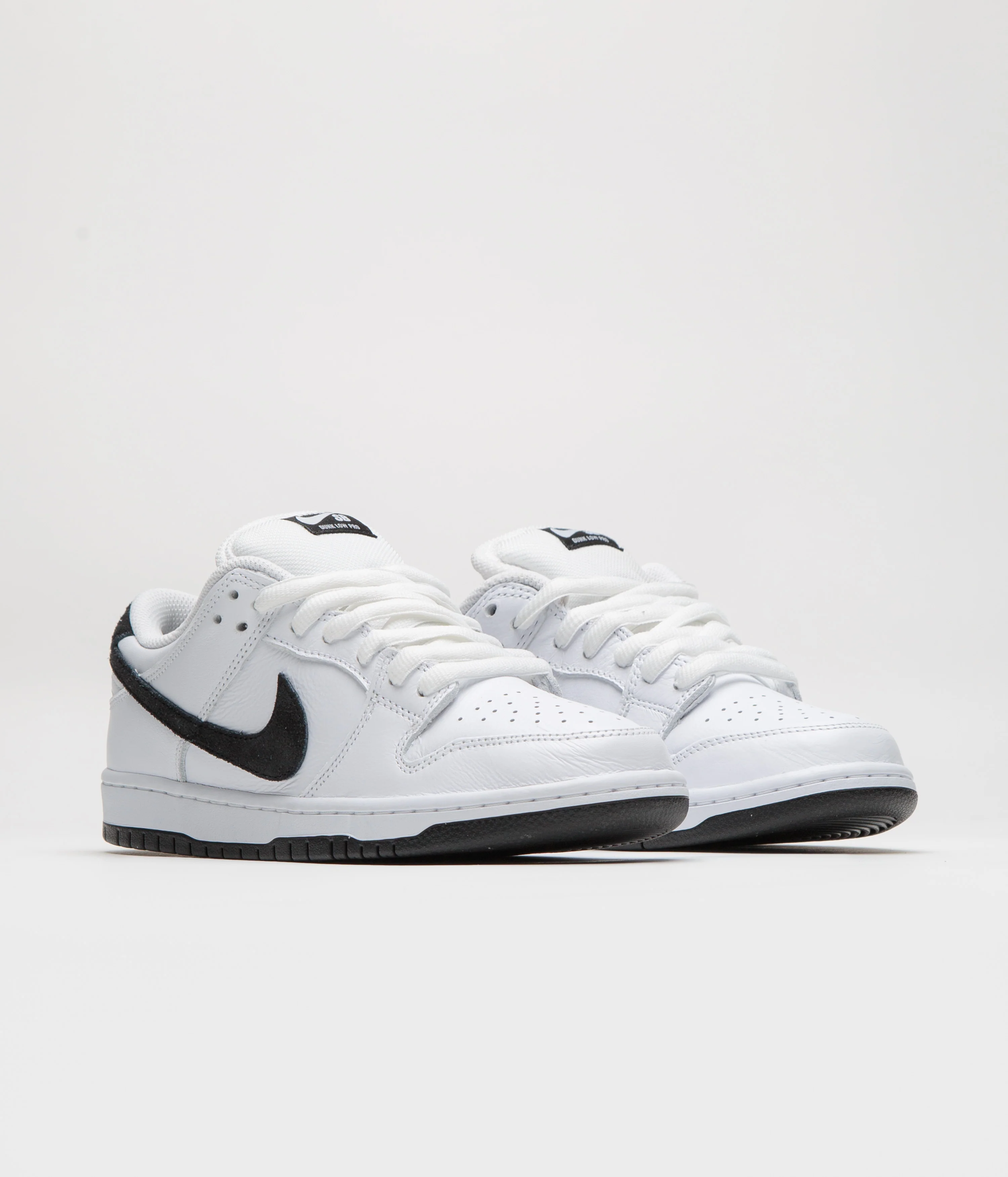 Nike SB Dunk Low Pro Shoes - White / Black - White - Black - Image 3