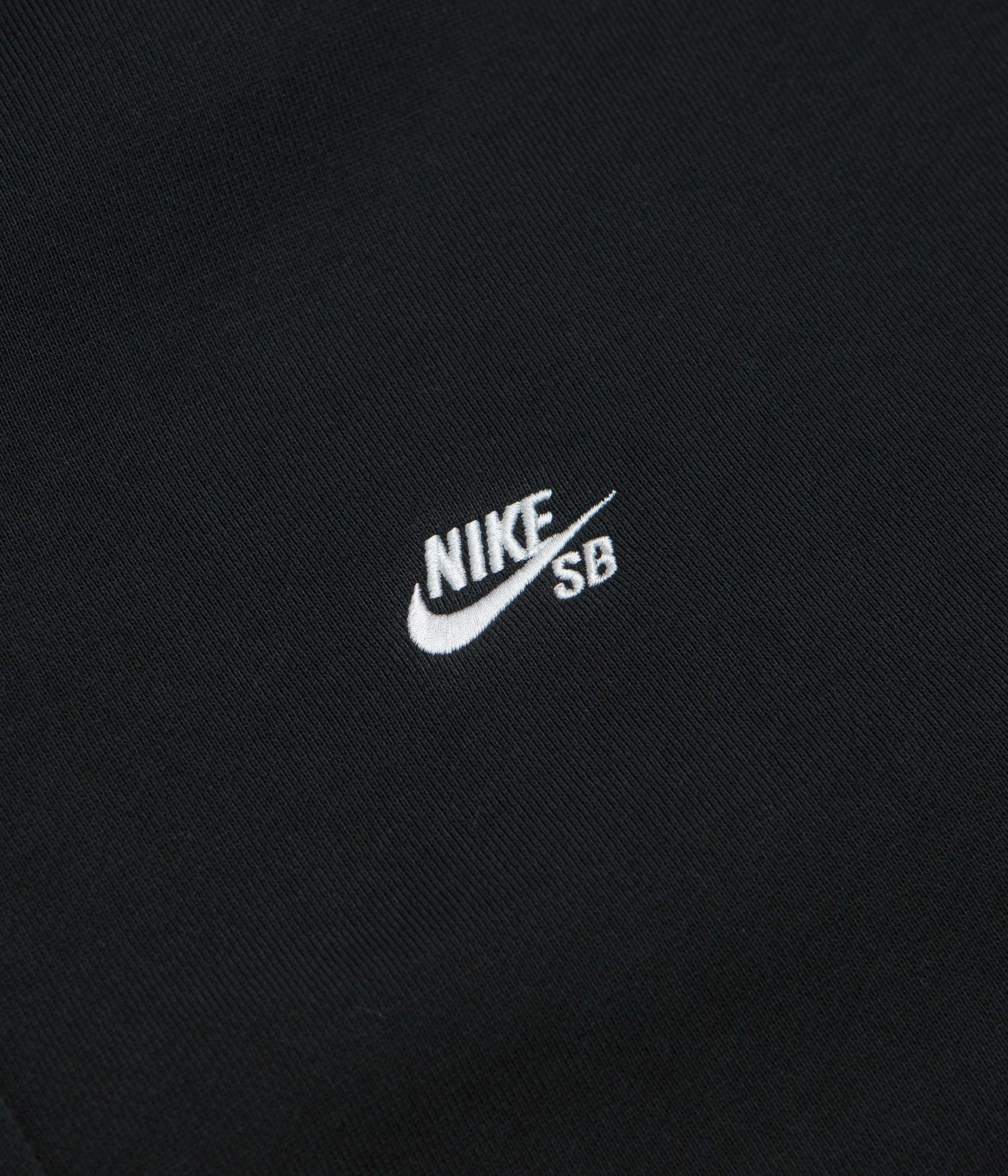 Nike SB Essential Logo Full Zip Hoodie - Black / White - Image 4