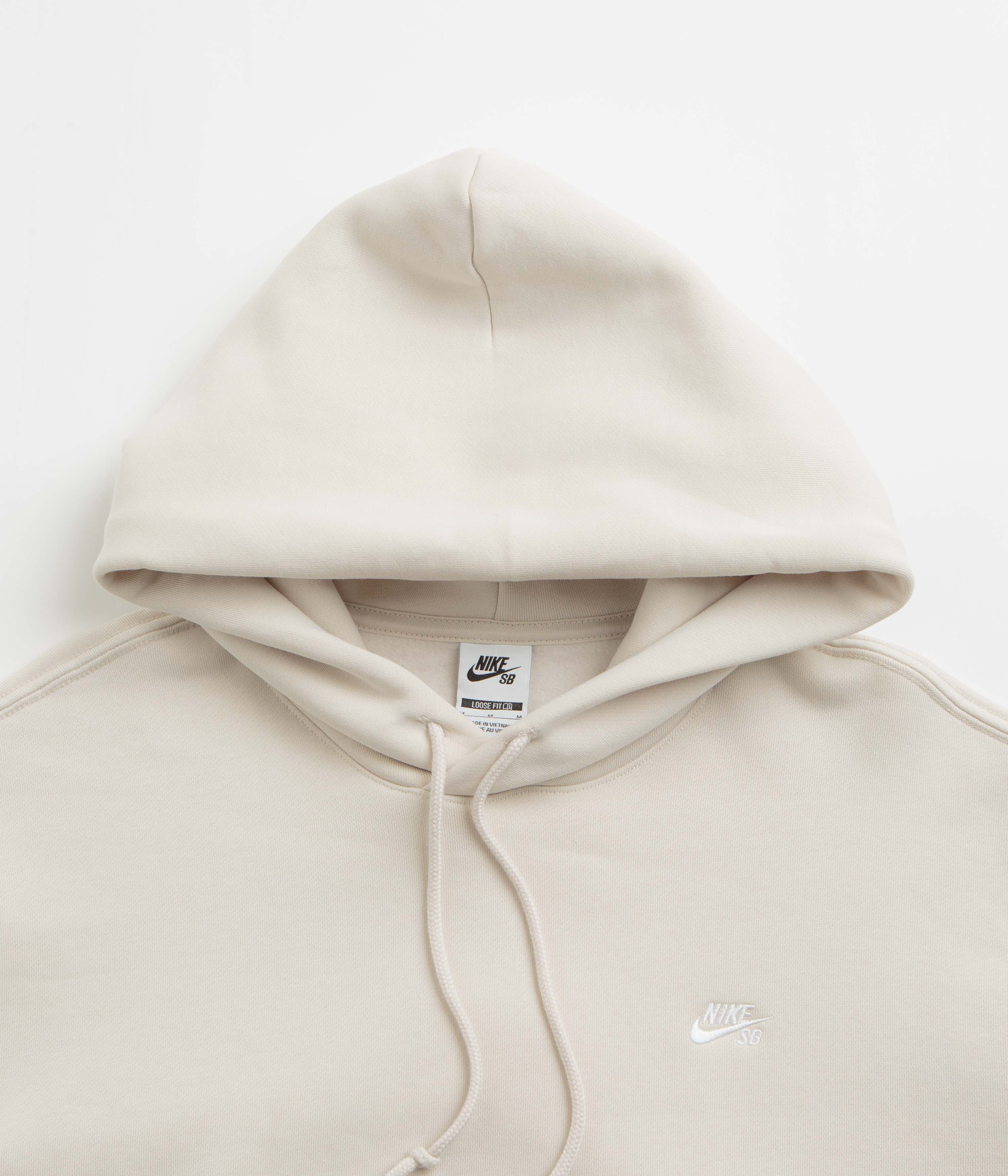 Nike SB Essential Small Logo Hoodie - Light Orewood Brown / White - Image 2